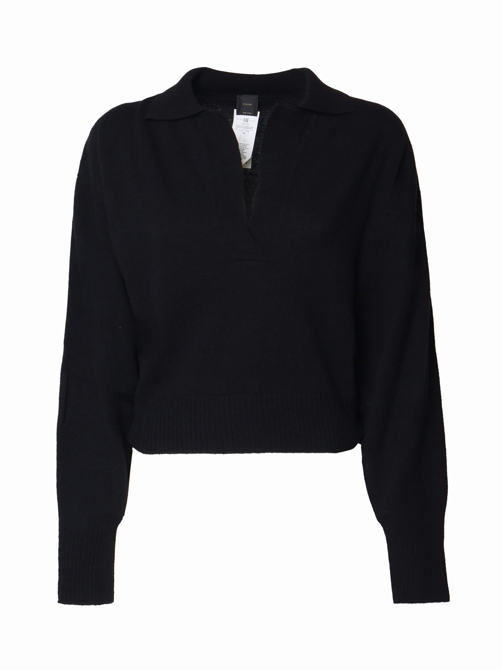 Shop Pinko Evanescente Wool Sweater In Black Limousine