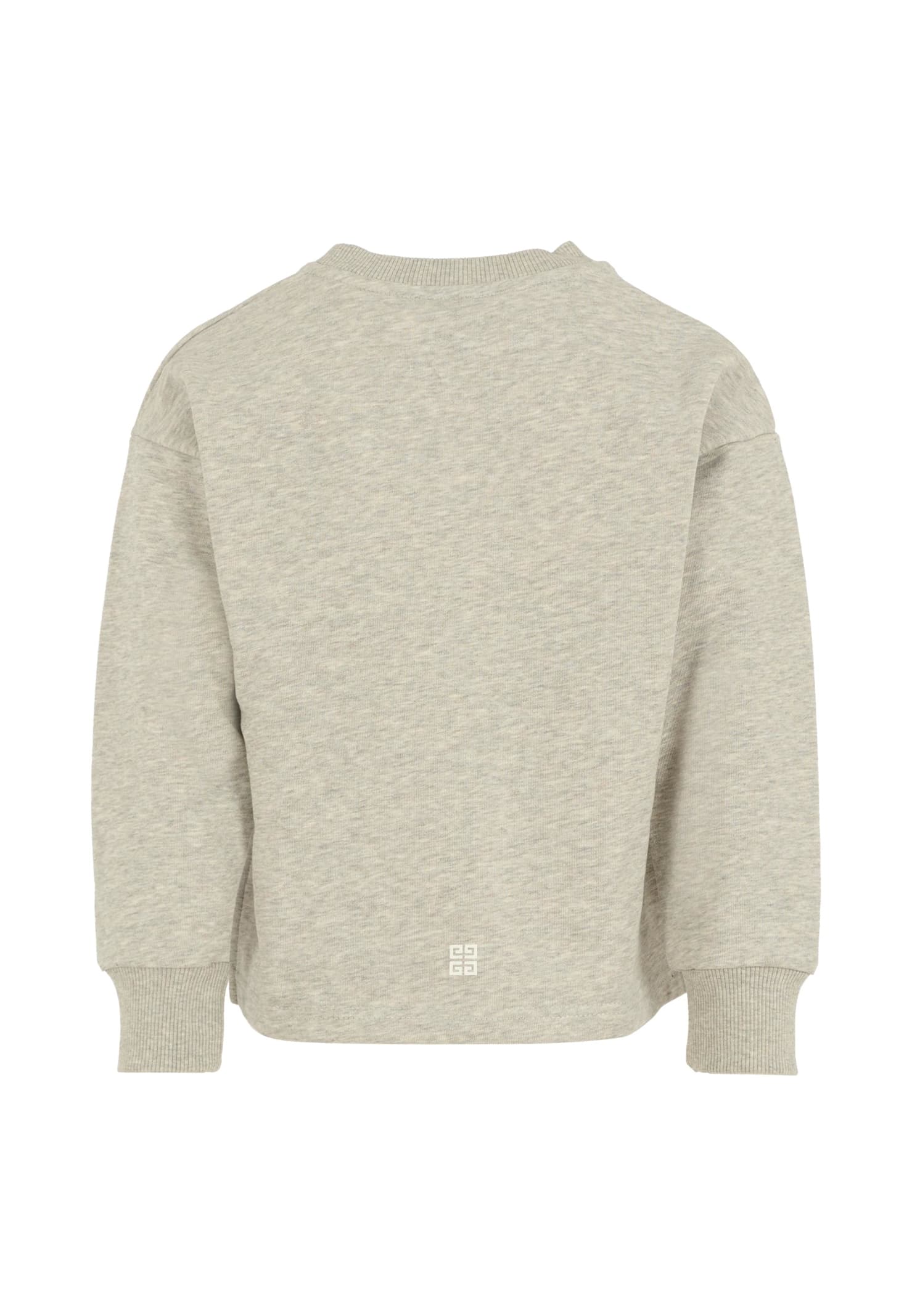 Givenchy Logo-print Sweatshirt In Gray