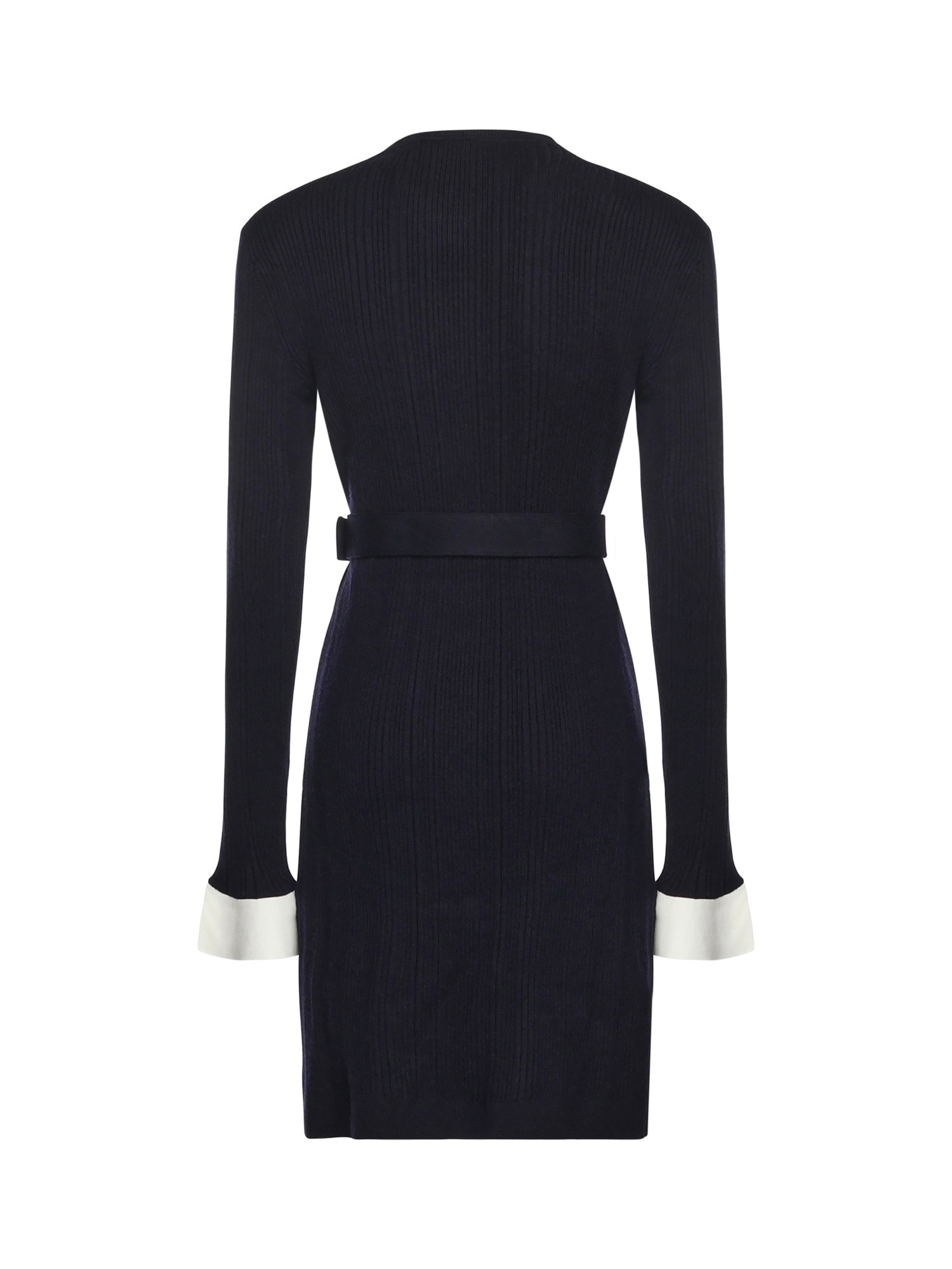 Self-portrait Viscose Knit Mini Dress In Black