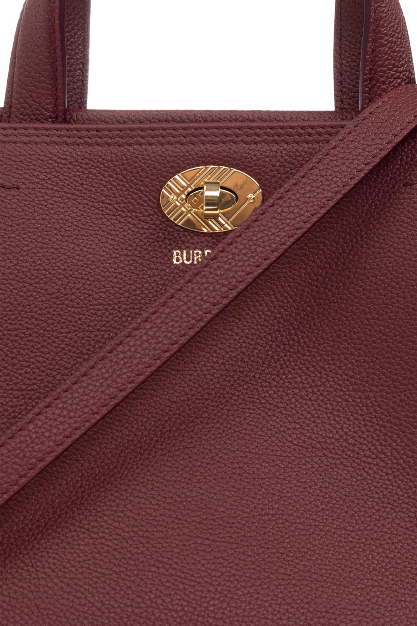 Burberry Womens Punnet Cotswolds Mini Leather Tote Bag In Red
