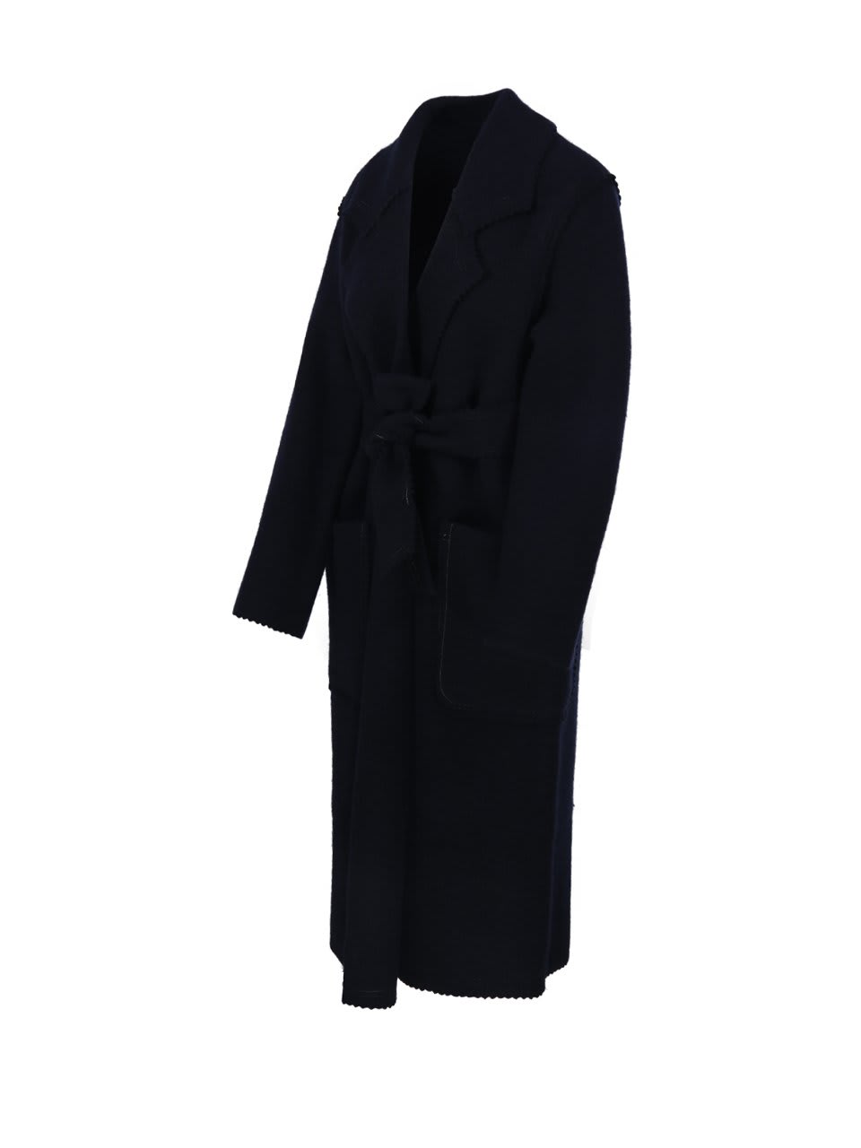 Max Mara Blue Jene Coat In Blue