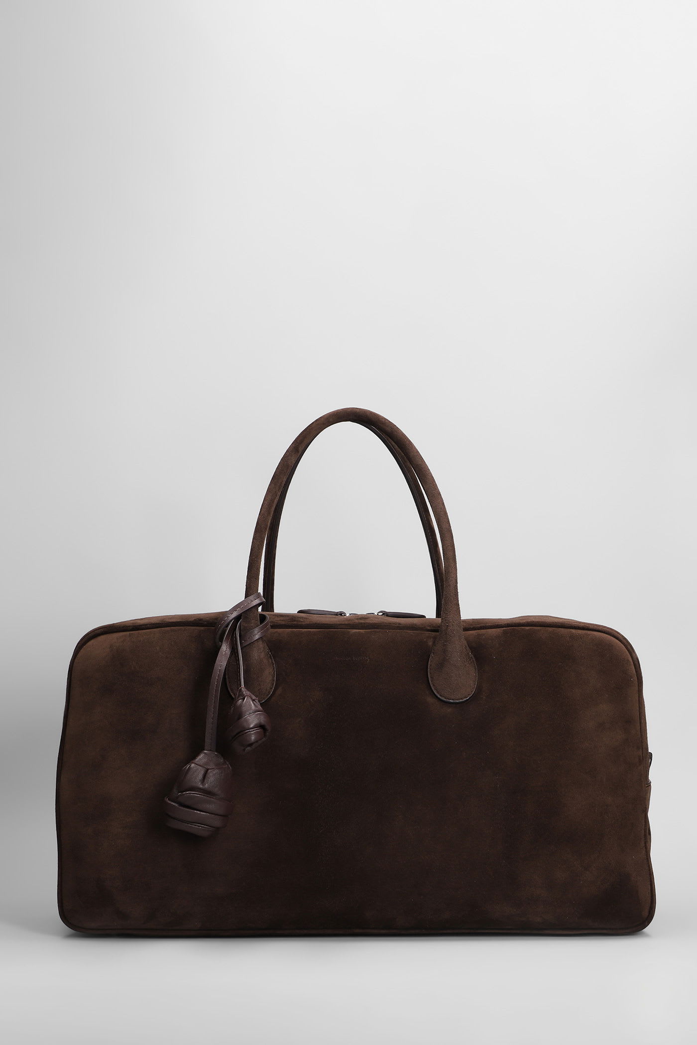Magda Butrym Brigitte Large Leather-trimmed Suede Tote In Brown