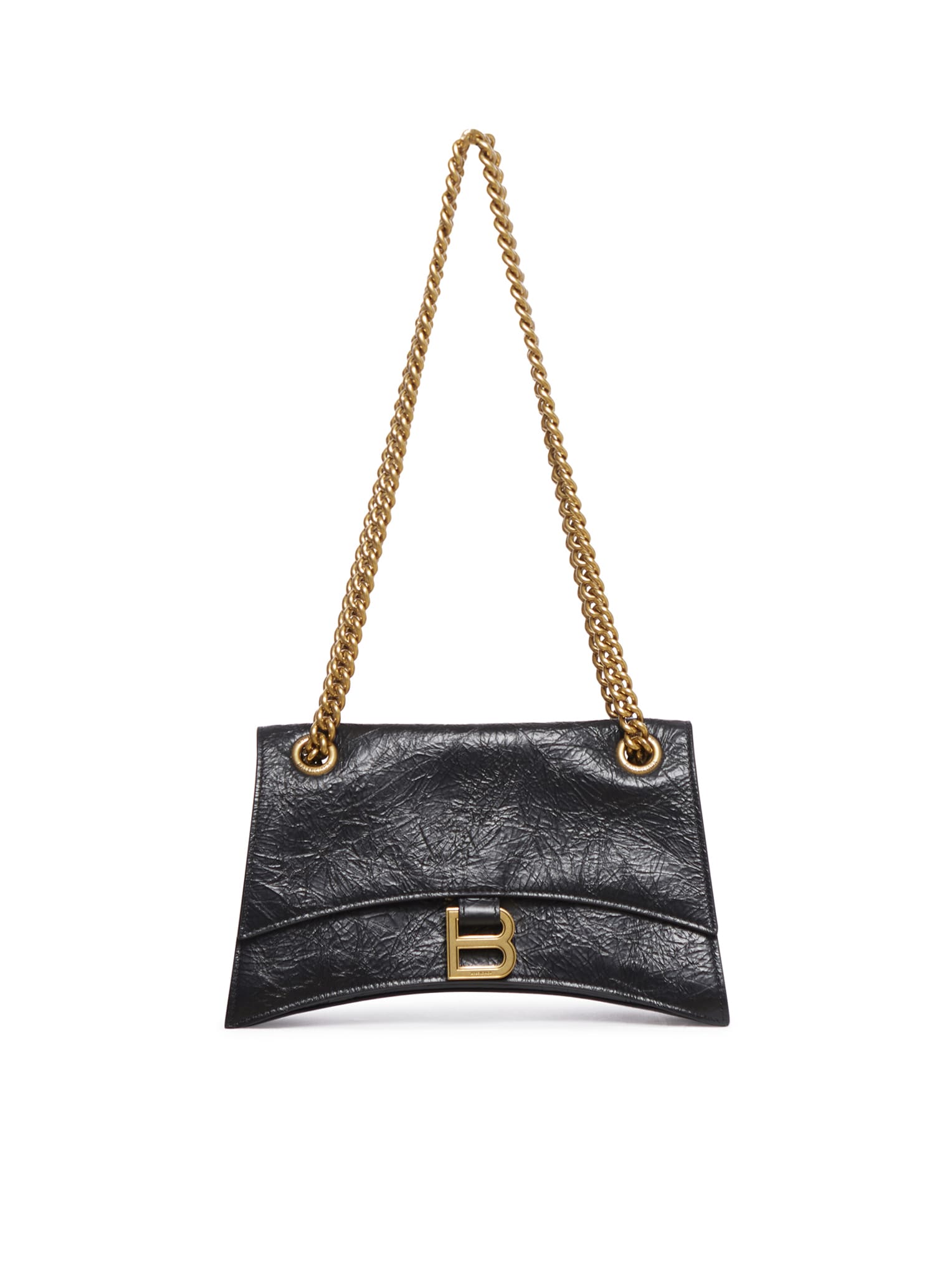 Shop Balenciaga Crush Chain Small Quilted Bag In Black