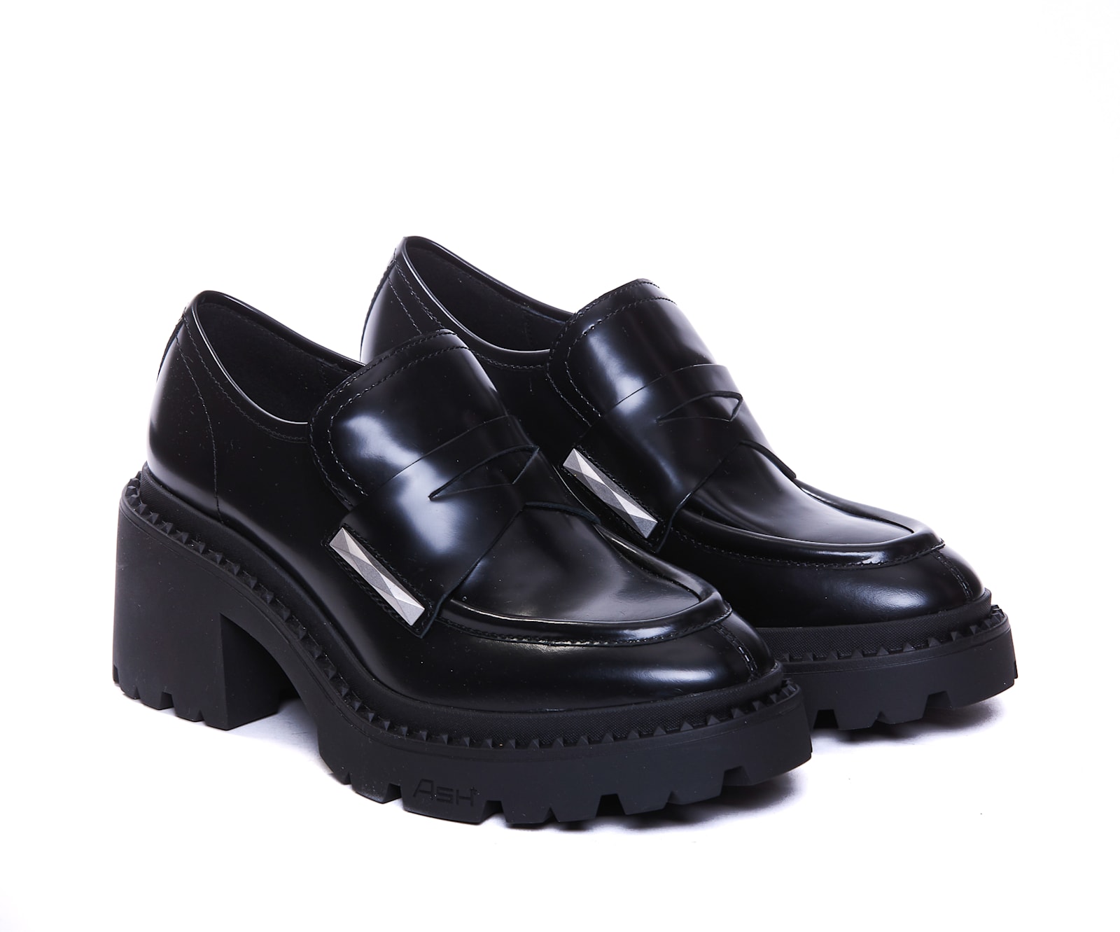 Shop Ash Norton Pump Loafers In Black