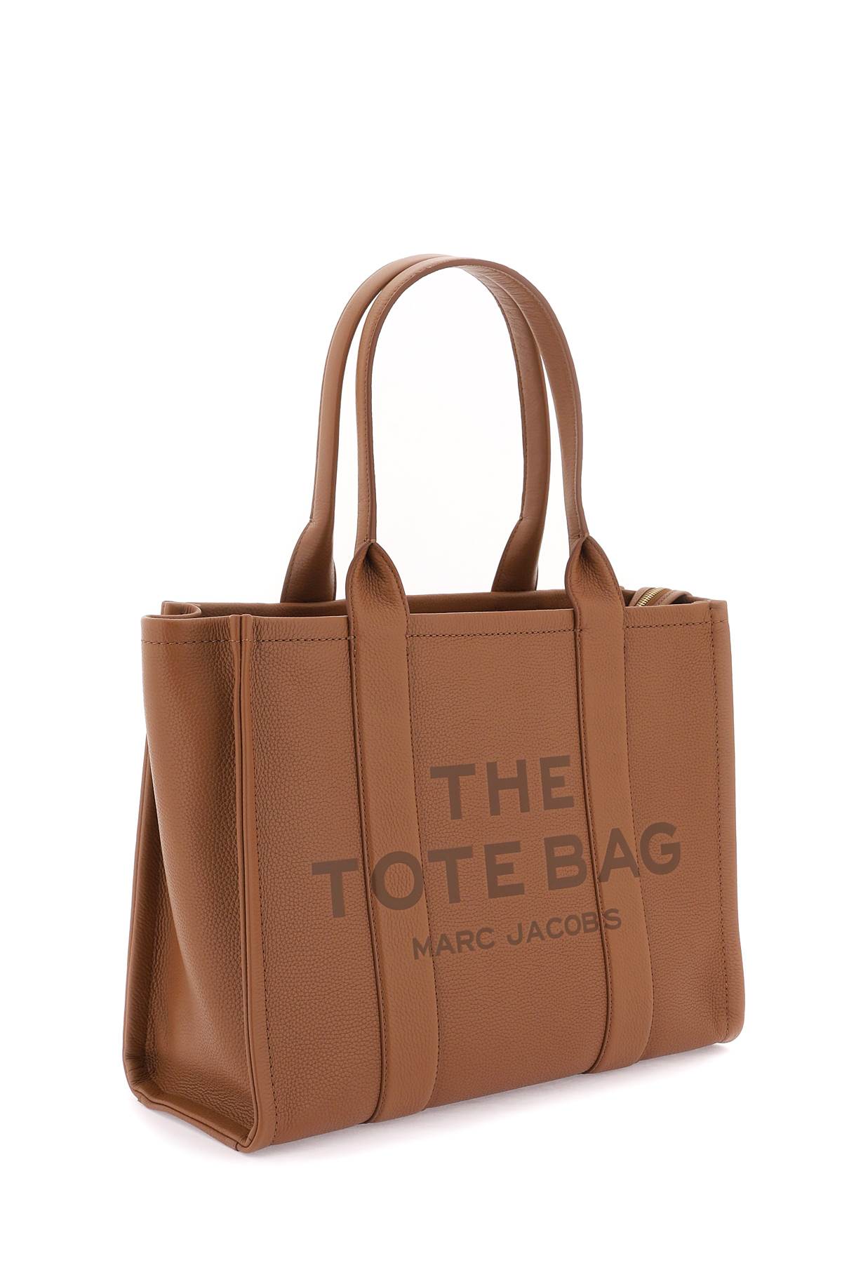 Marc Jacobs The Large Tote Bag In Grained Leather In Argan Oil (brown)