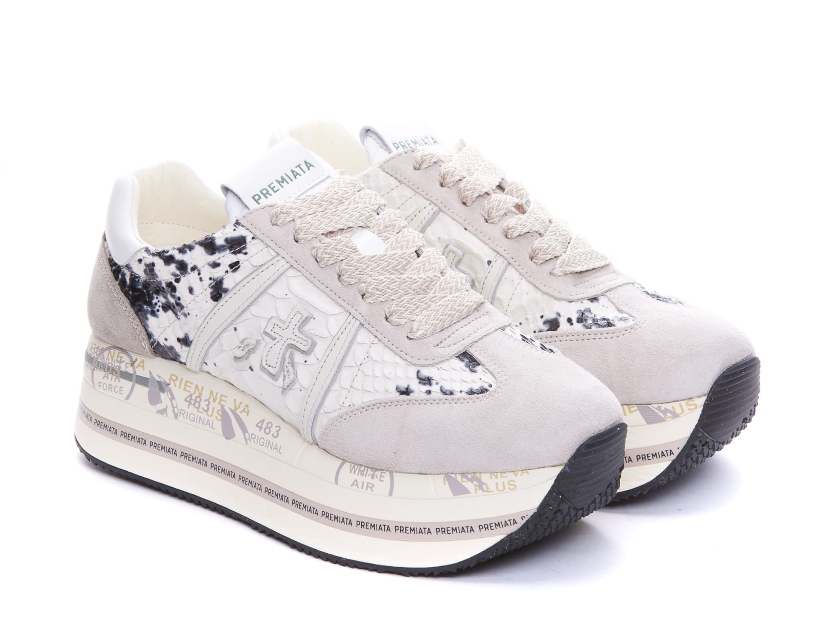 Shop Premiata Beth Sneakers In White