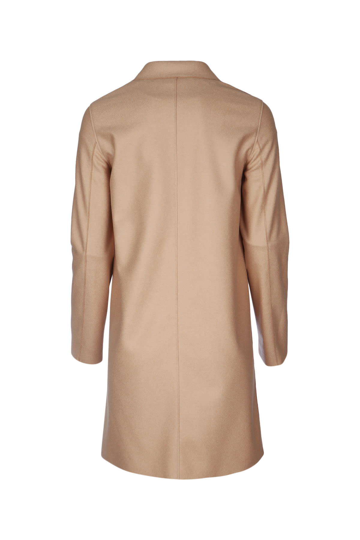 Harris Wharf London Women Pressed Wool Longline Boxy Coat In Beige