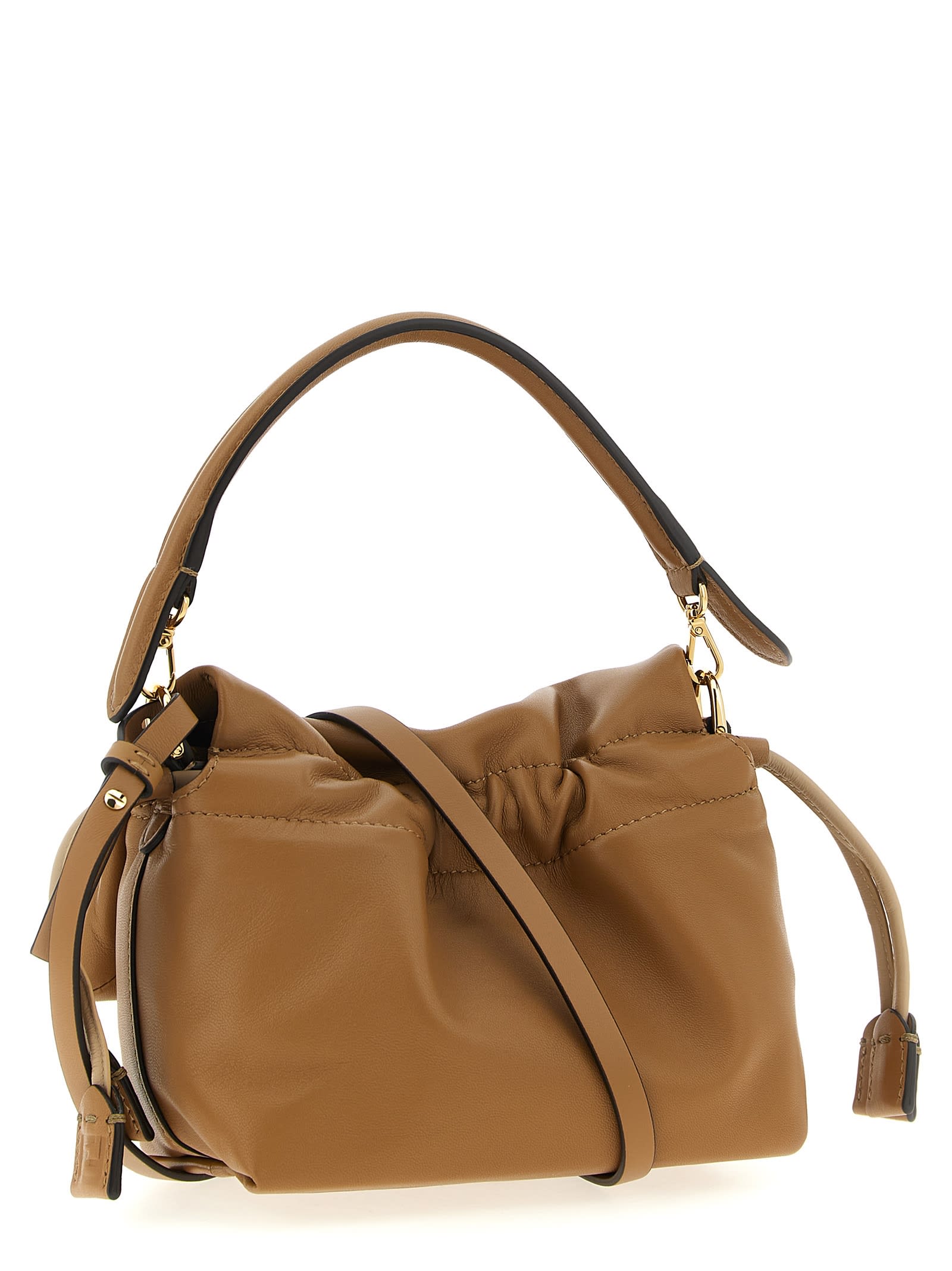 Fendi Mamma Baguette Small Hand Bags Beige