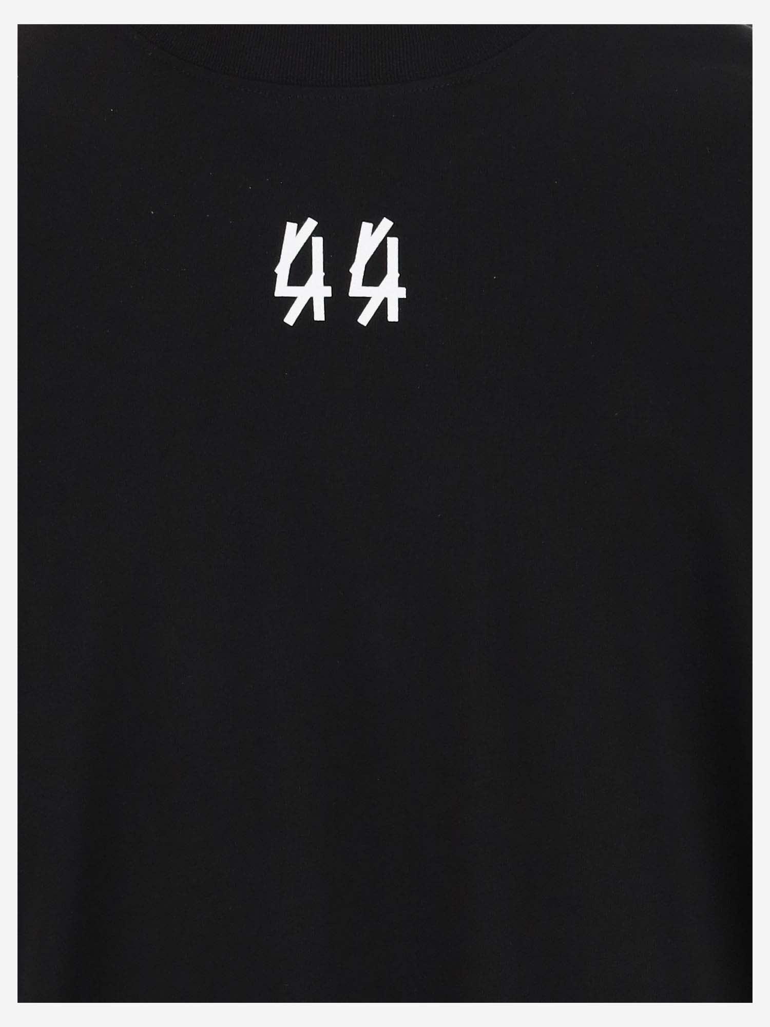 Shop 44 Label Group Cotton T-shirt With Logo In Black