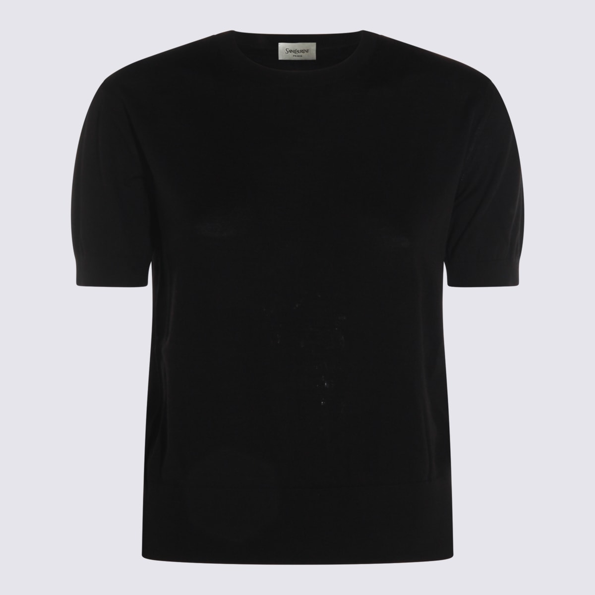 Saint Laurent Black Wool Knitwear In Black