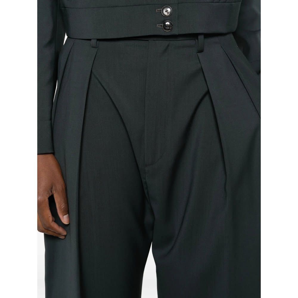 Barena Venezia Pleated-front Trousers In Black