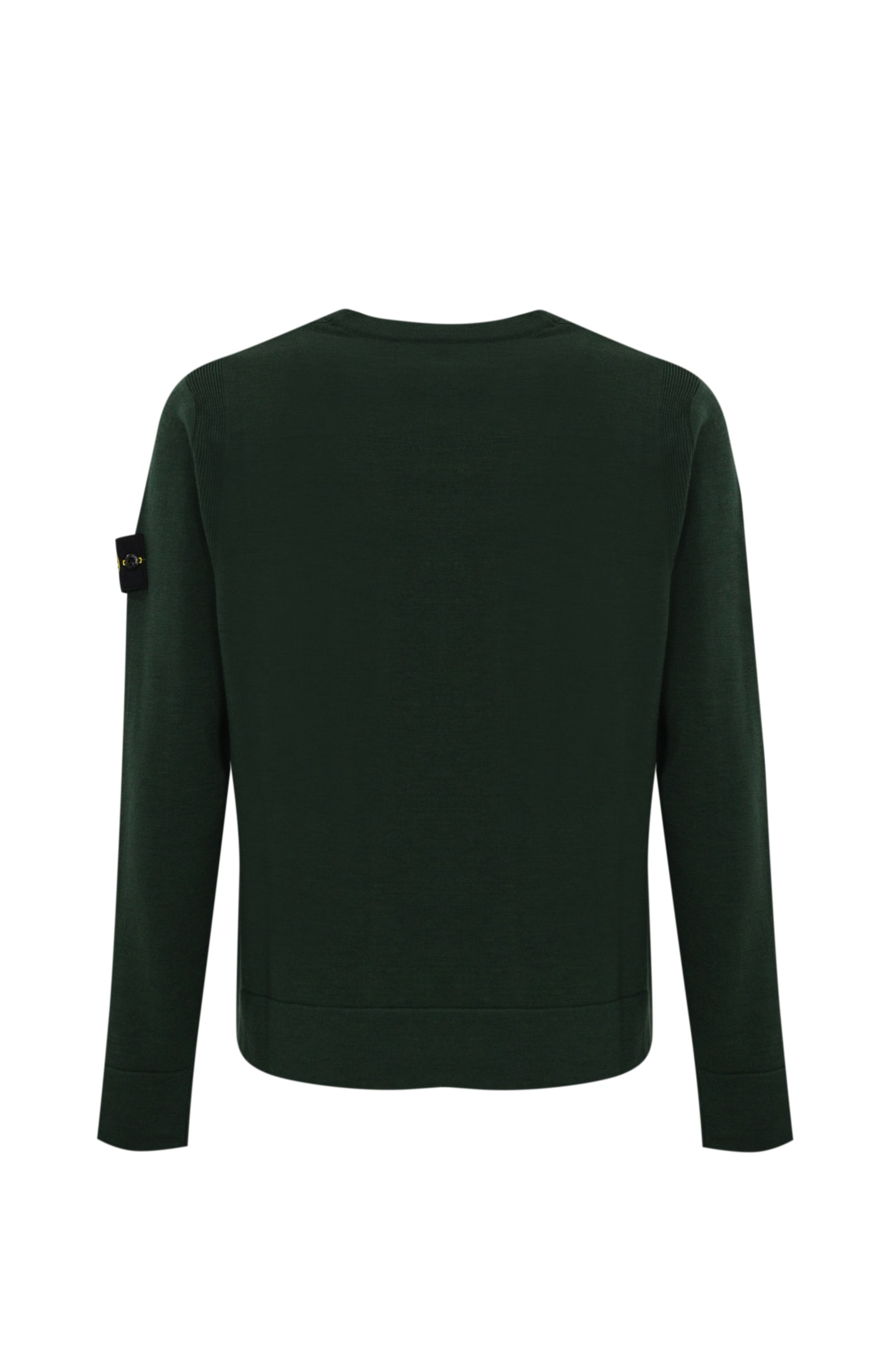 Shop Stone Island 526a1 Stretch Wool Sweater In Musk