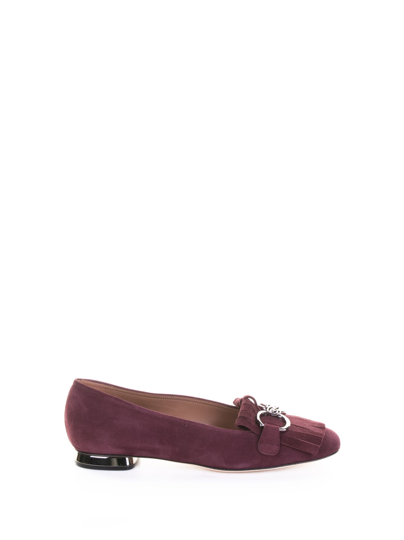 Casadei Fringe-detail Suede Pumps In Purple