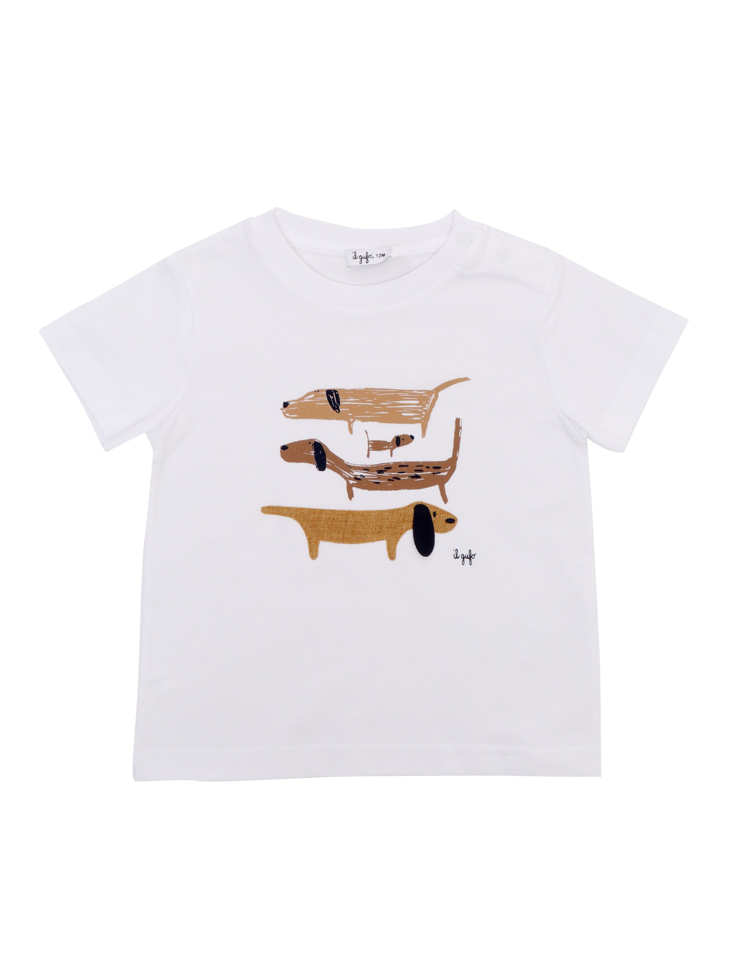 Shop Il Gufo White T-shirt With Prints