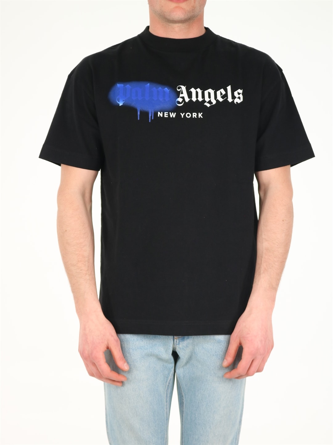 PALM ANGELS SPRAY LOGO T-SHIRT,11916210
