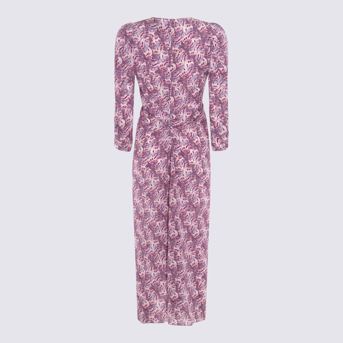 Shop Isabel Marant Pink Multicolour Silk Blend Dress In Mauve