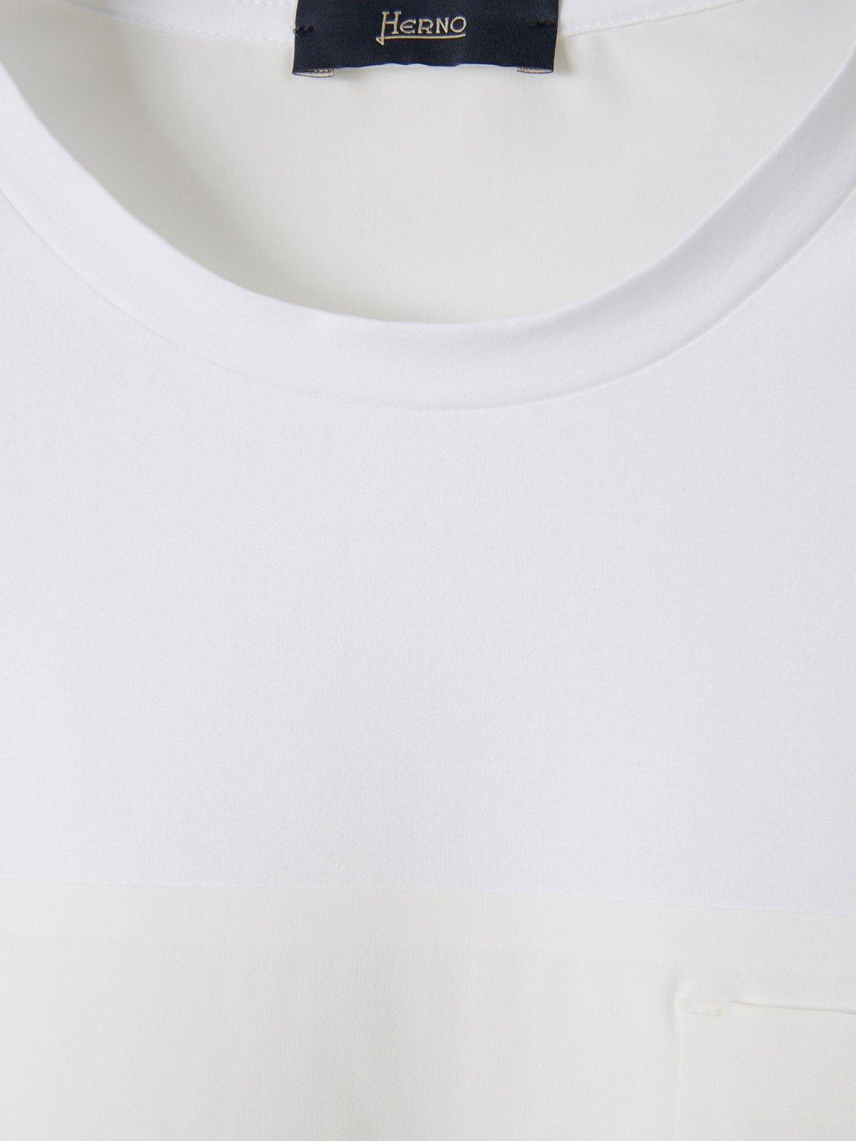 Shop Herno Short Sleeved Crewneck T-shirt In Bianco