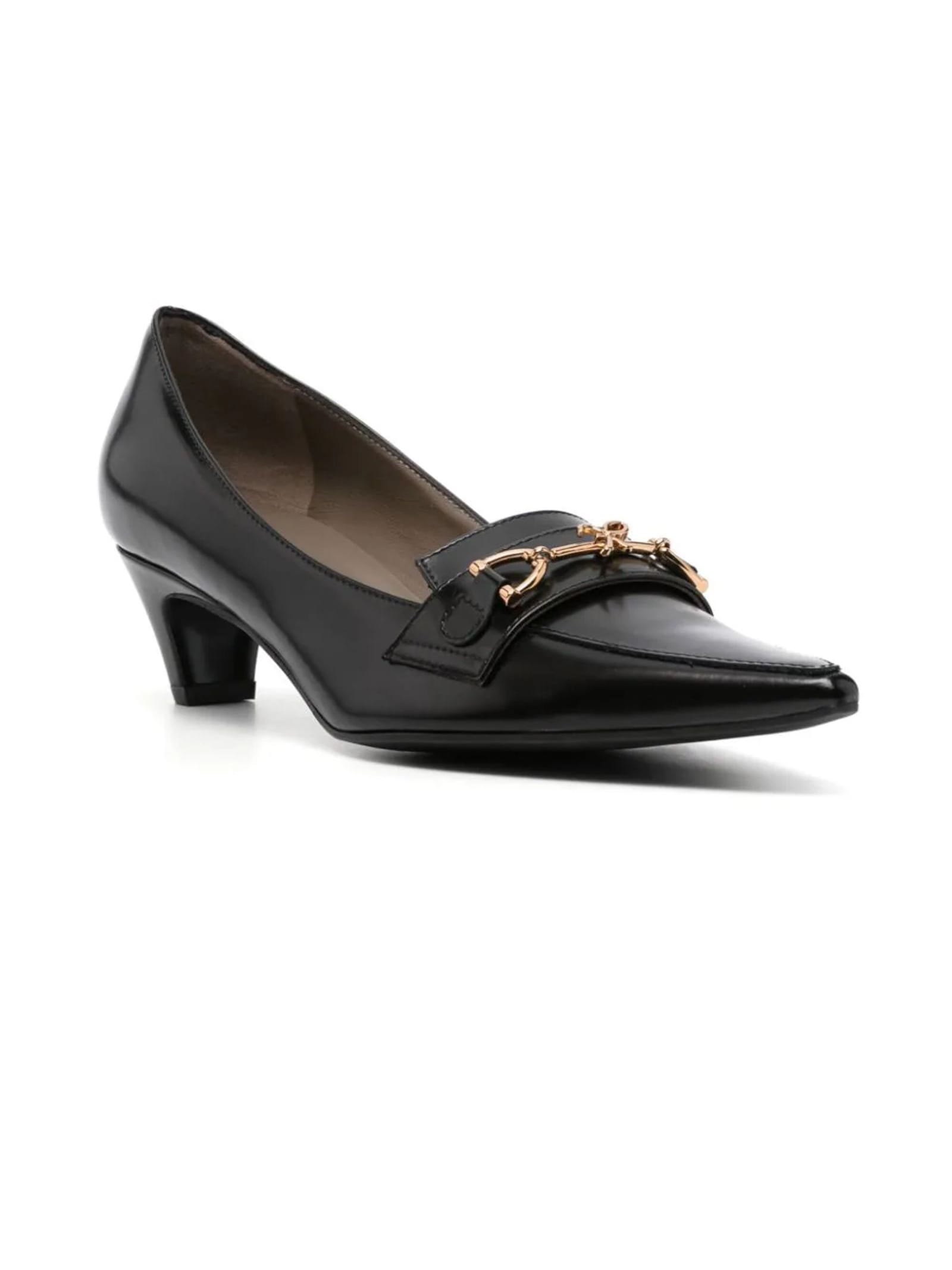 Shop Roberto Festa Black Calf Leather Lekke Pumps