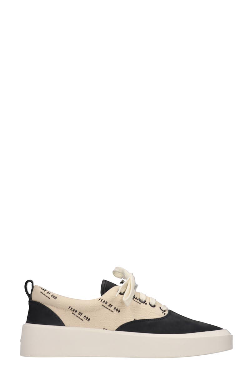 FEAR OF GOD LACE UP 101 SNEAKERS IN WHITE CANVAS,11238146