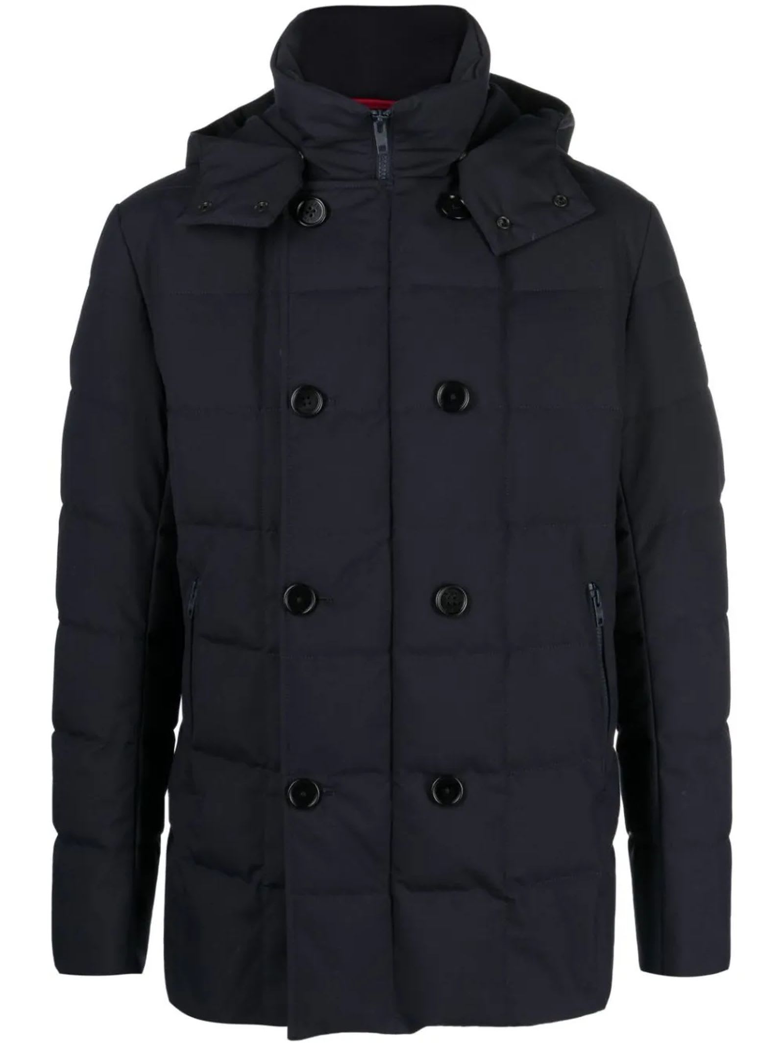 FAY NAVY BLUE DUCK FEATHER PADDED JACKET