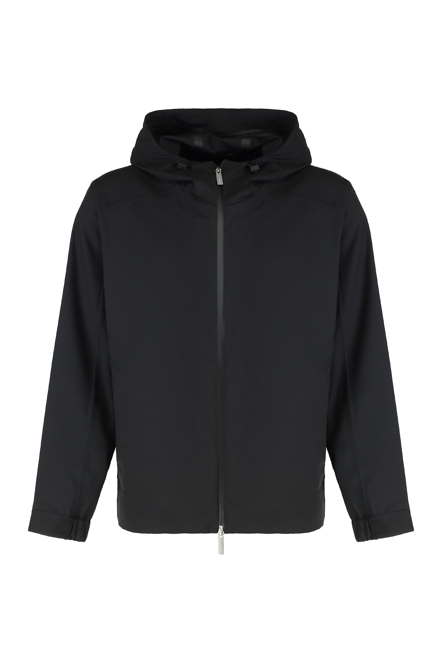 Herno Laminar Adjustable-hood Jacket In Black