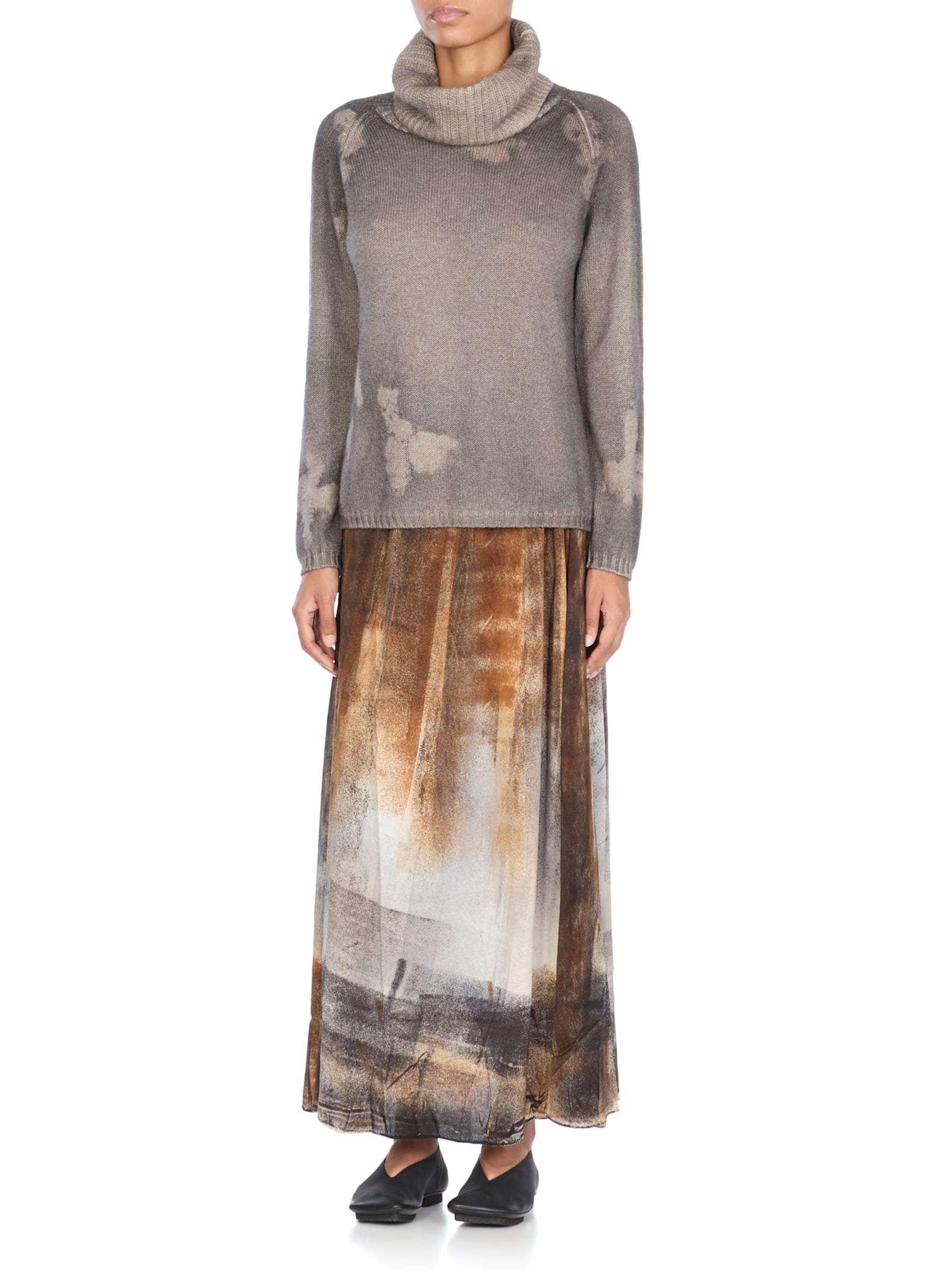 Avant Toi Turtleneck Cashmere Sweater In Gray