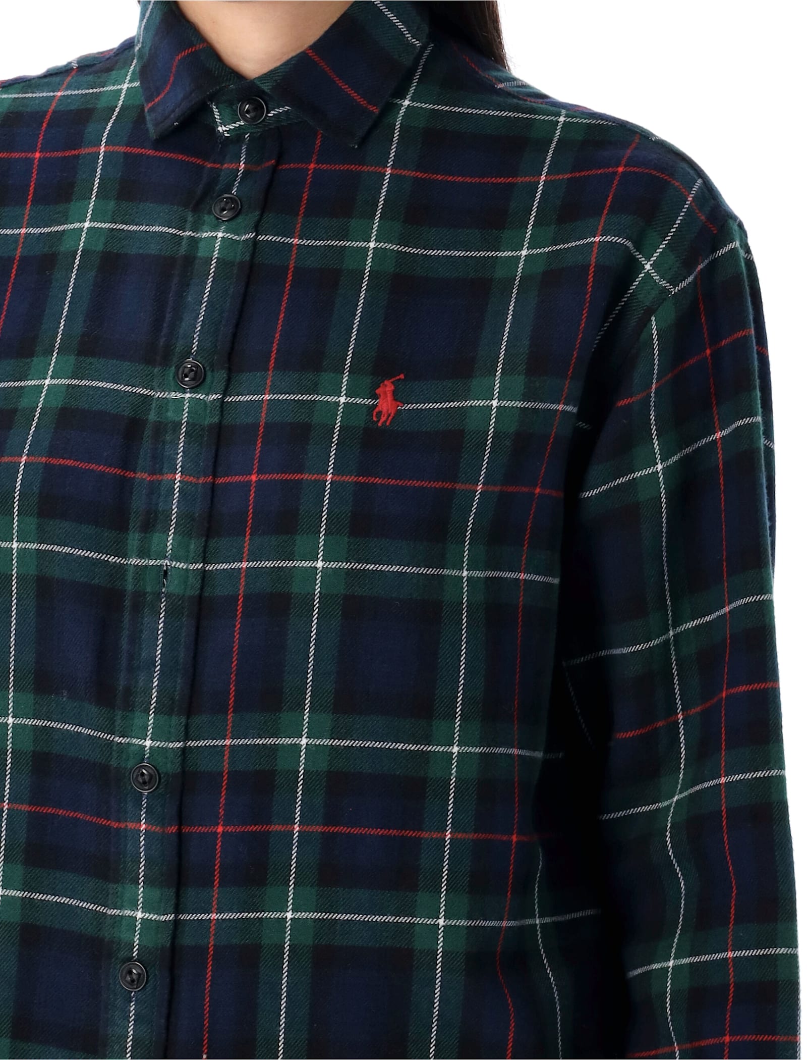 Polo Ralph Lauren Relaxed Fit Plaid Cotton Shirt In Green Check
