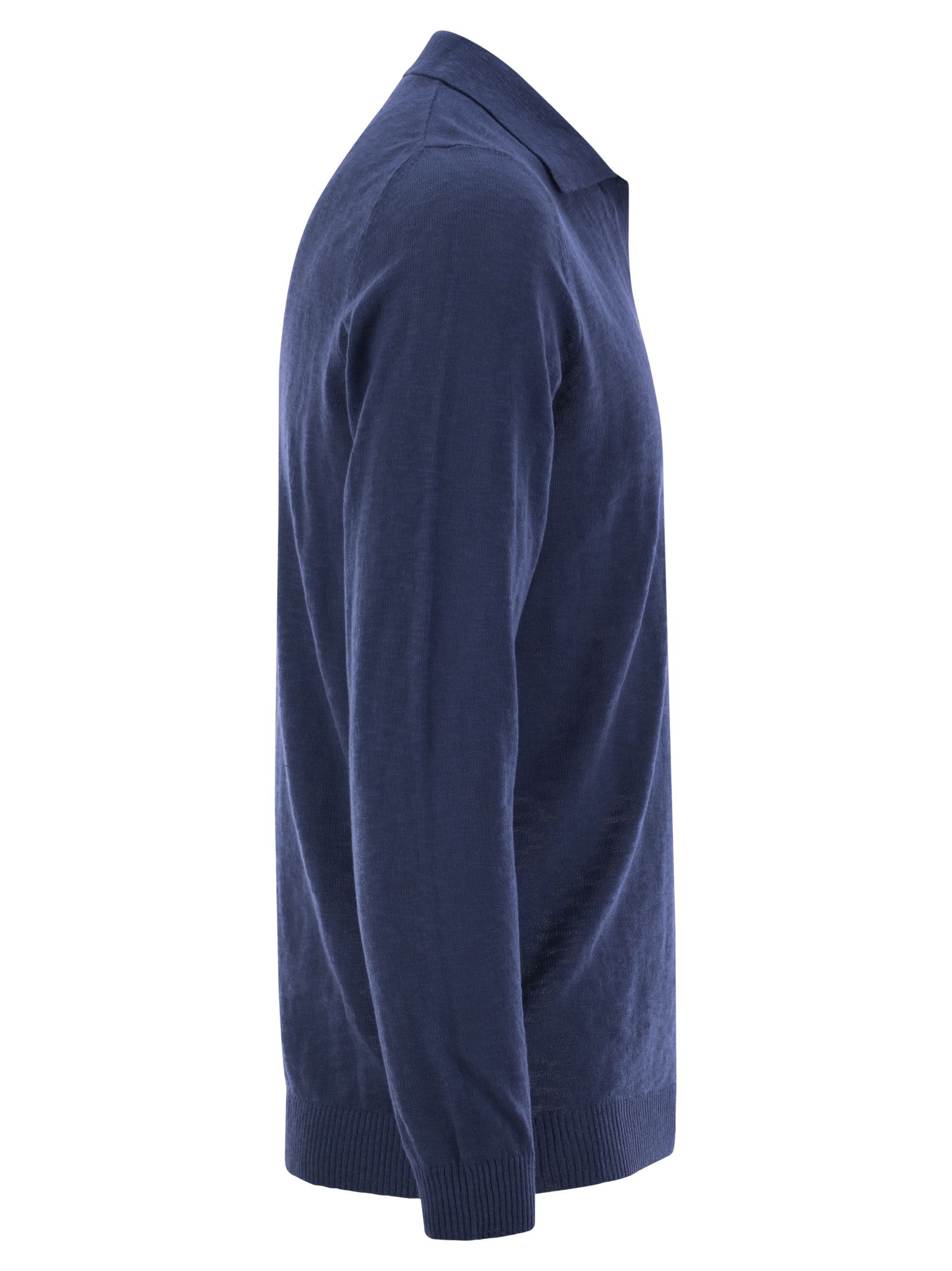 Pt Torino Cotton Polo Shirt In Avio