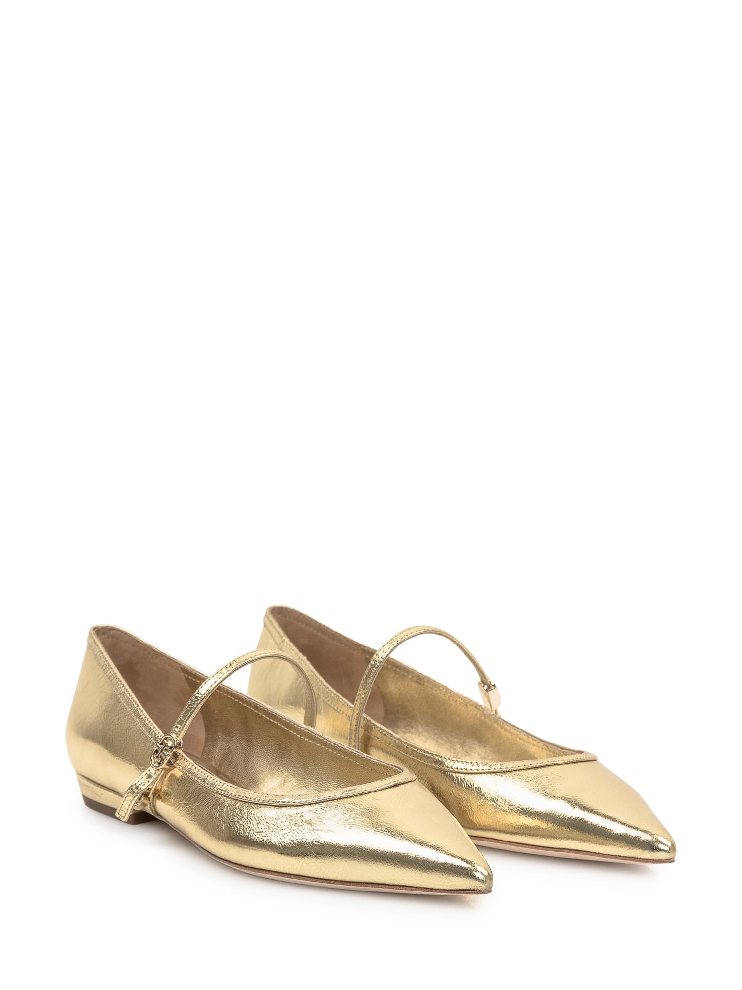 TORY BURCH DOUBLE T BUCKEL MARY JANE BALLERINAS 