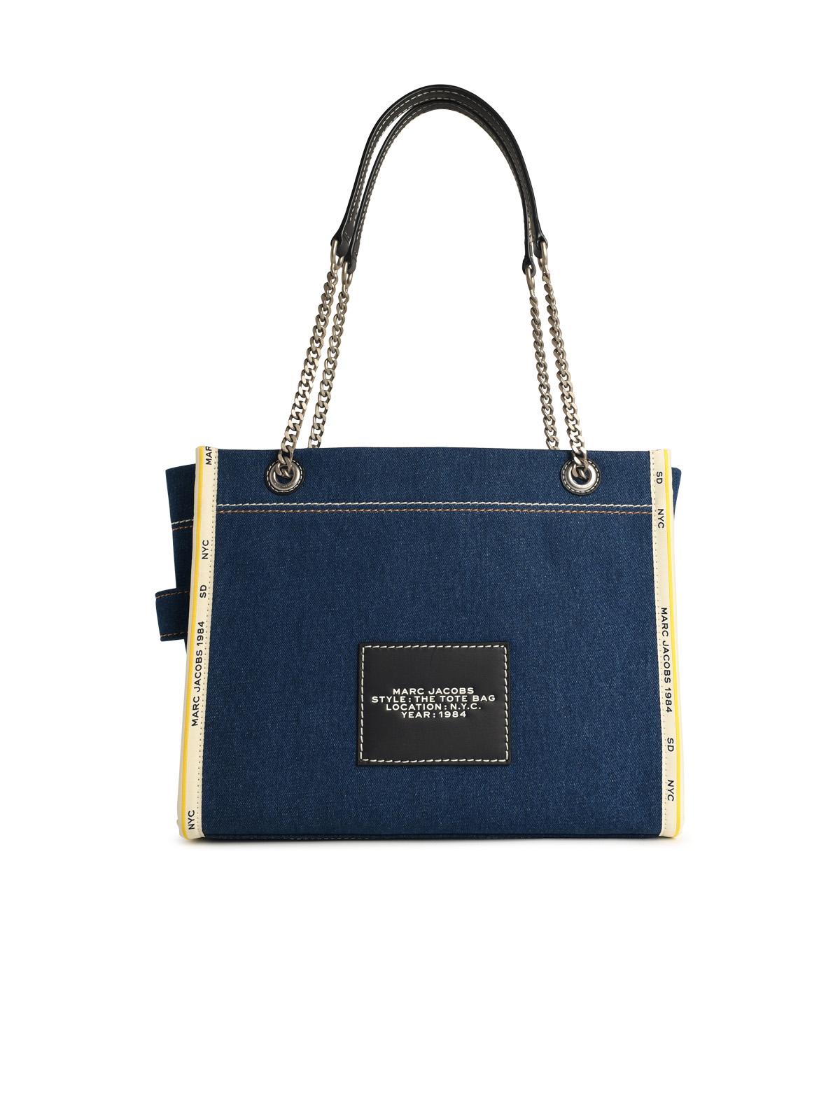 Shop Marc Jacobs Medium Tote Blue Denim Bag