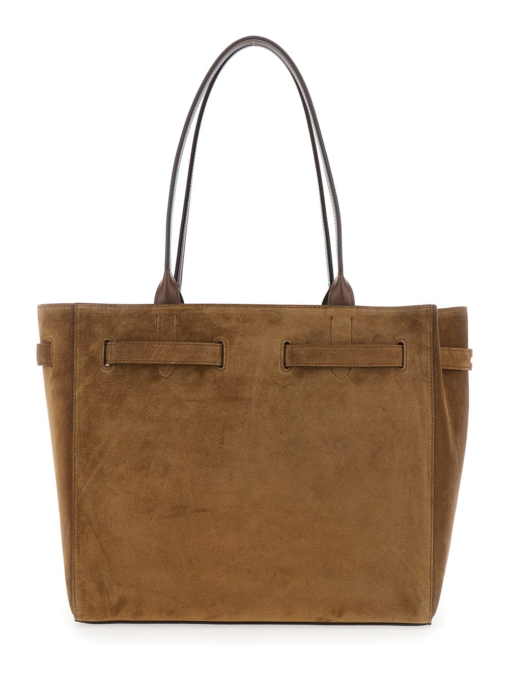 Tom Ford Medium Leather Shopping Bag In Brown