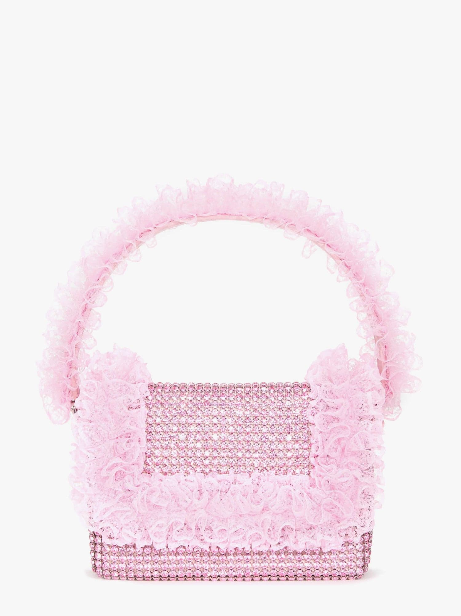 Shop Self-portrait Christopher Kane Residency Handbag With All-over Sequins In Pink
