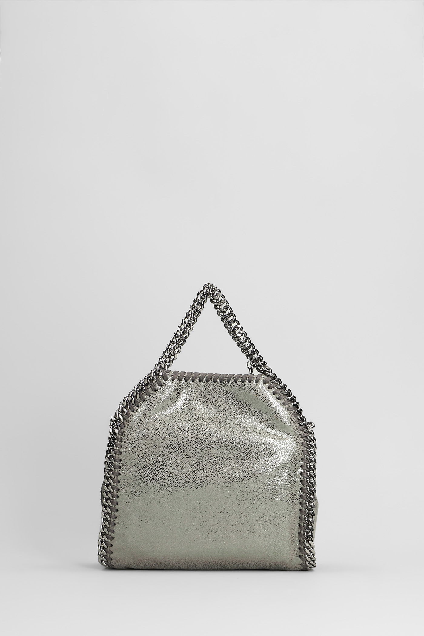 Stella Mccartney Falabella Micro Tote In Grey Polyester In Gray