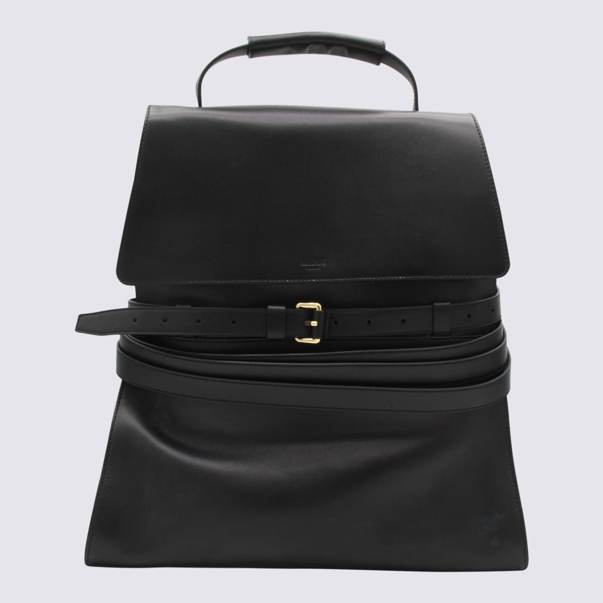 Black Leather Backpack