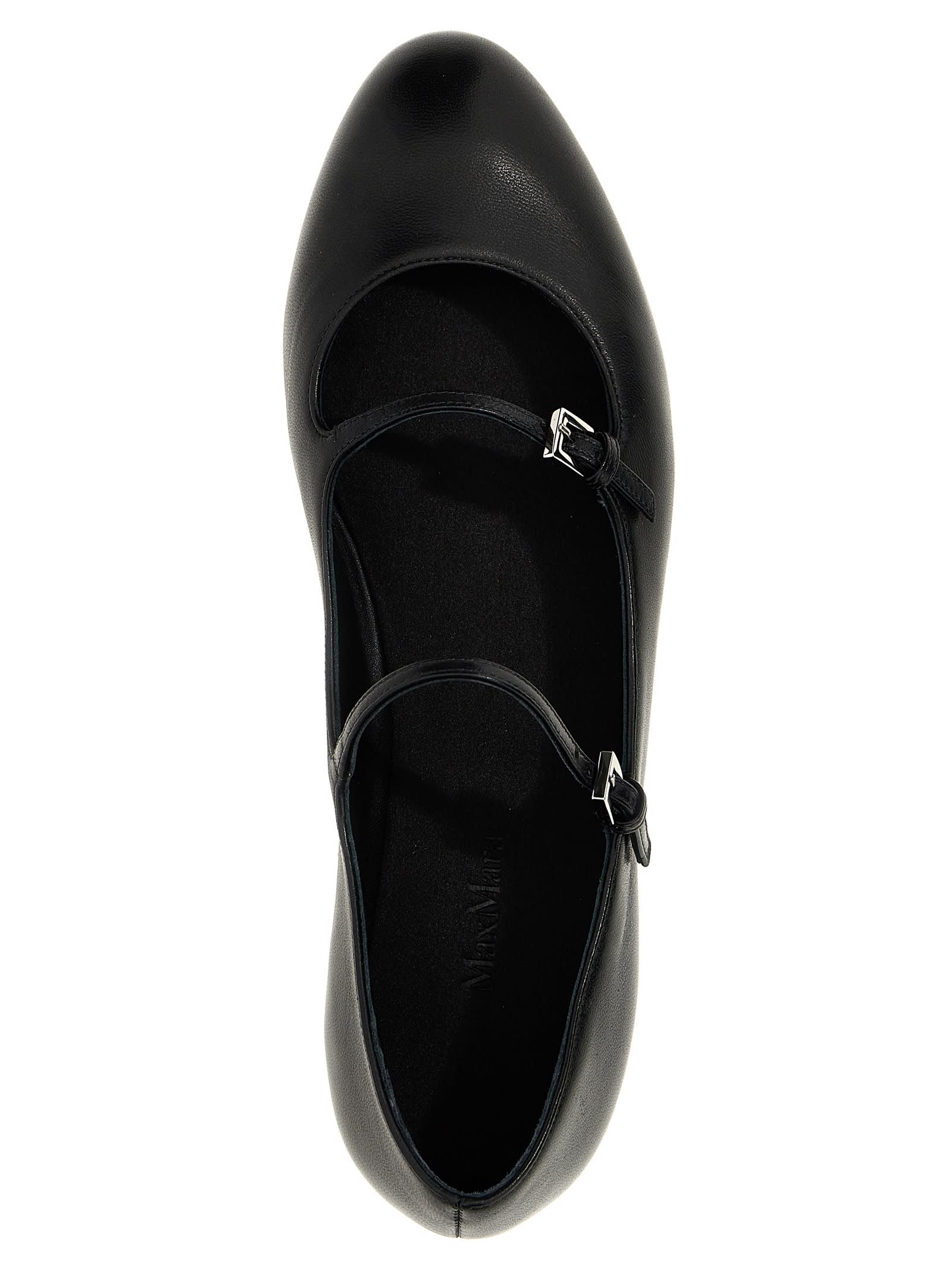 Shop Max Mara Circus Ballet Flats In Black