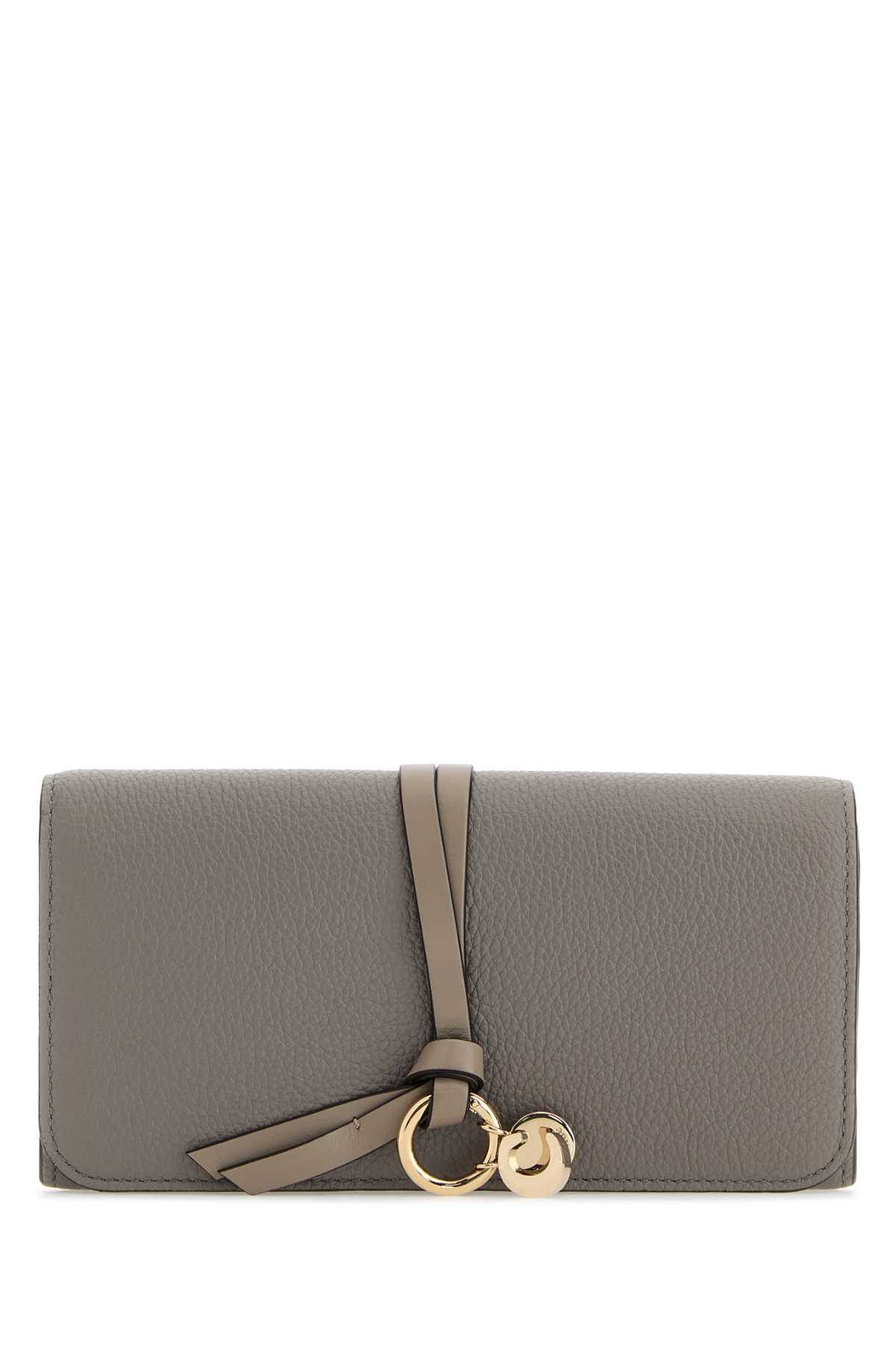Chloé Dove Grey Leather Alphabet Wallet In 053