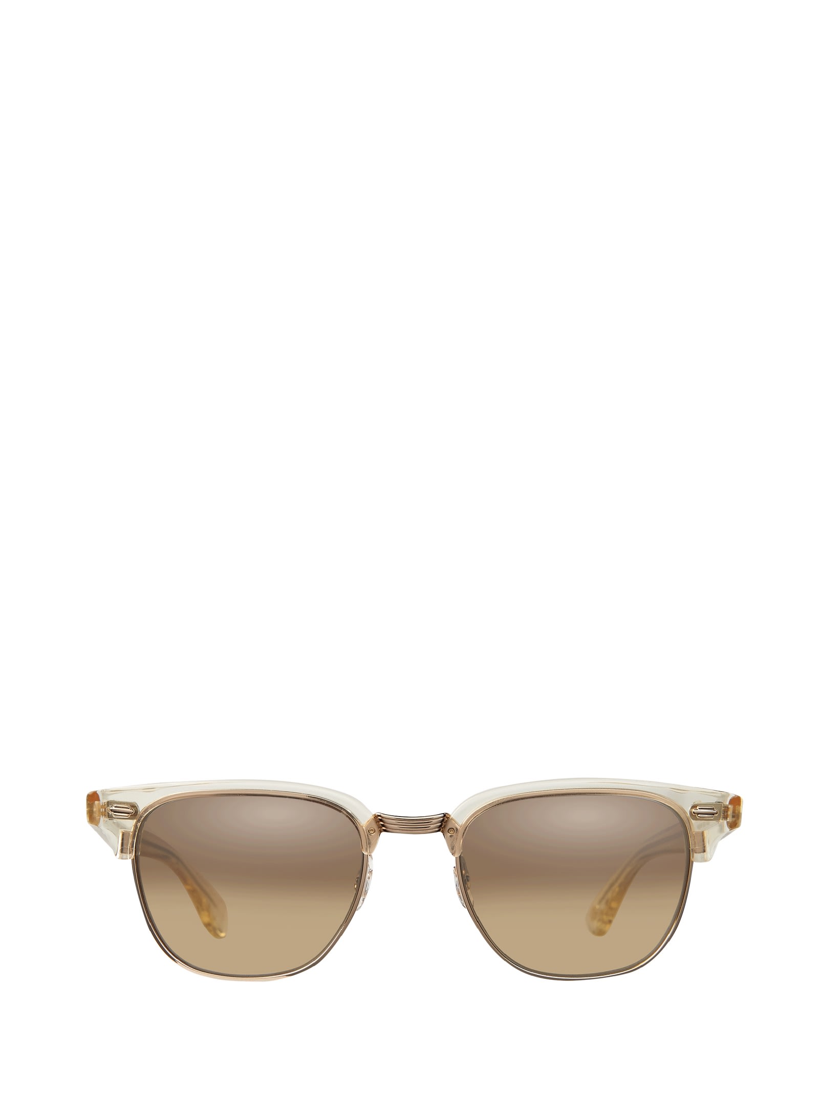Garrett Leight Elkgrove Sun Pure Glass-gold/brown Layered Mirror Sunglasses