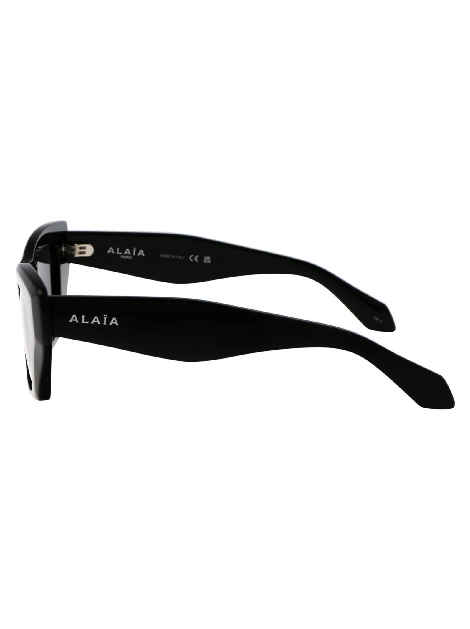 Shop Alaïa Aa0074s Sunglasses In 001 Black Black Grey