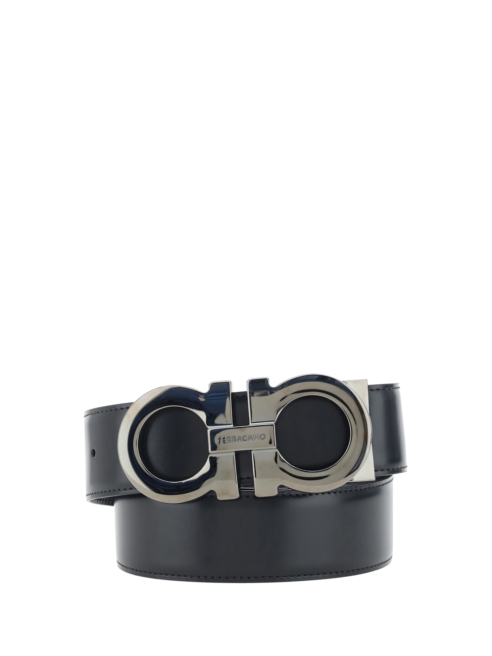 Shop Ferragamo Reversible Belt In Black