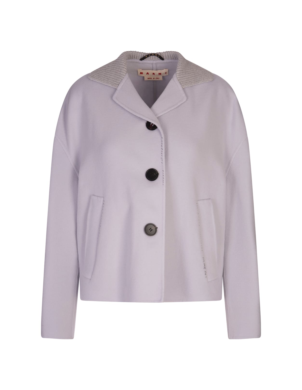 MARNI GREY WOOL AND CASHMERE CLOTH JACKET