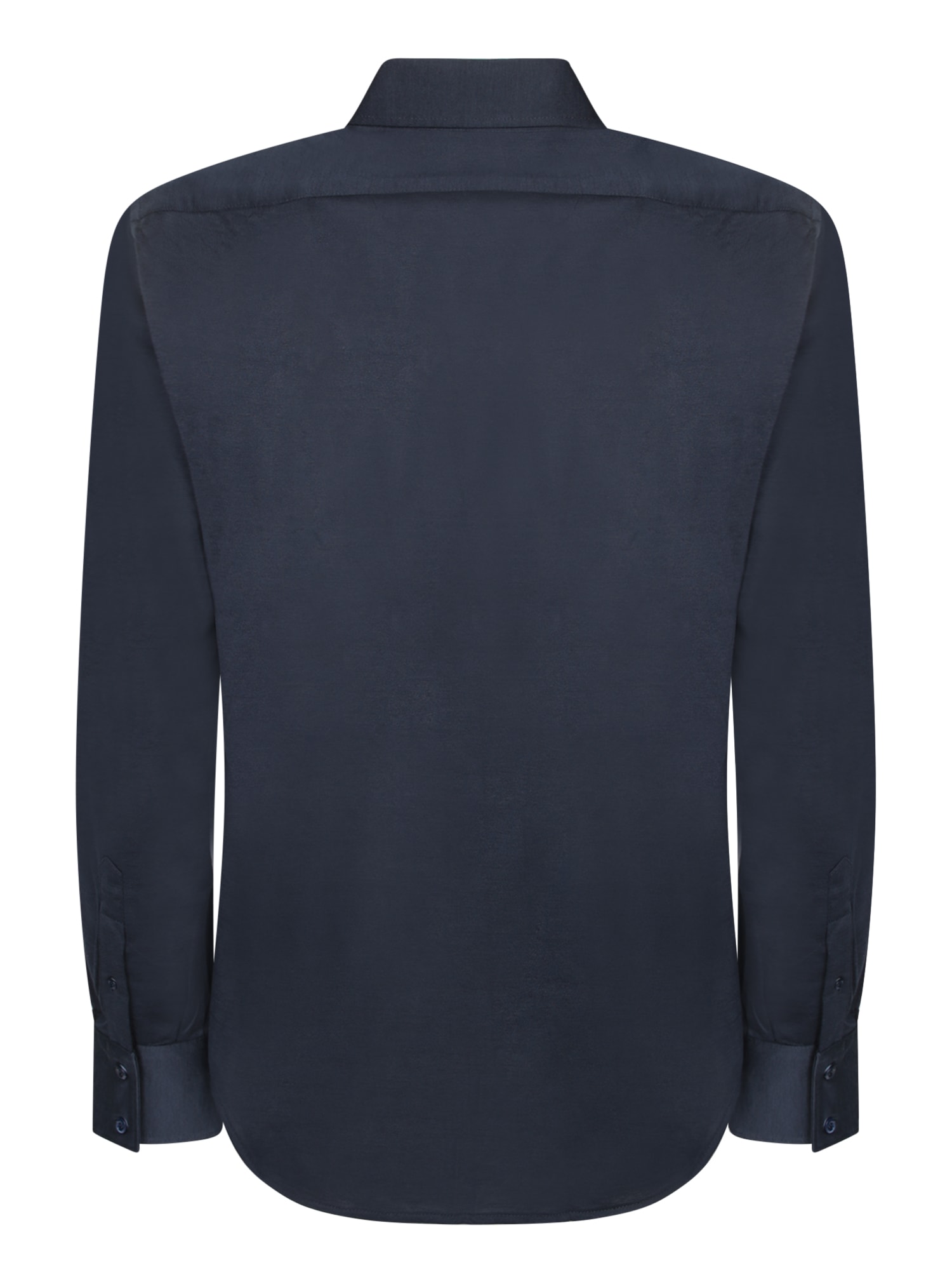 Brunello Cucinelli Slim-fit Cutaway-collar Silk And Cotton-blend Shirt In Blue