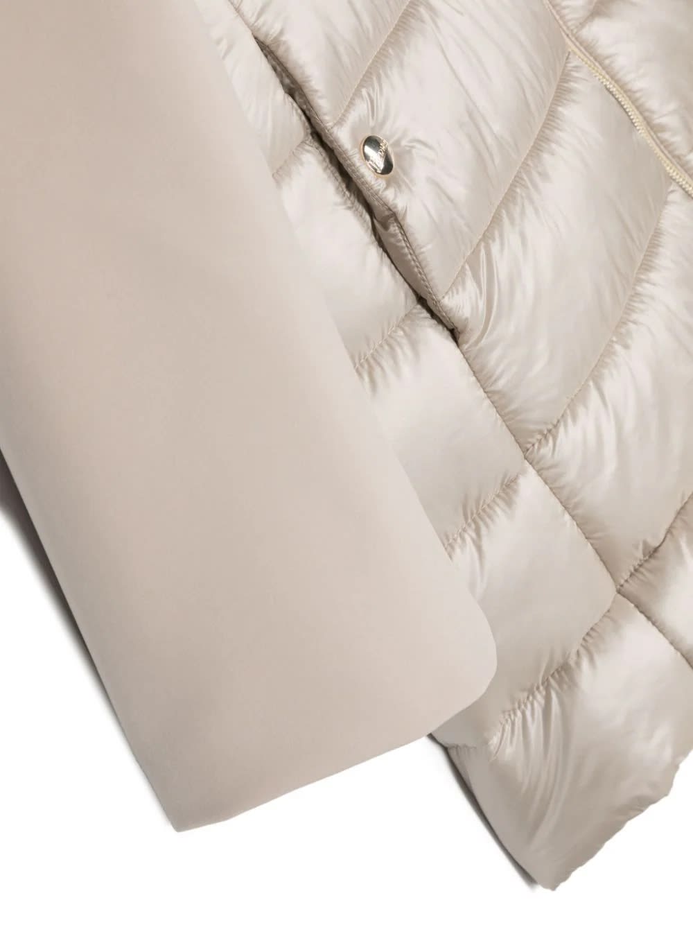 Shop Herno Down Jacket With Hood In Cream