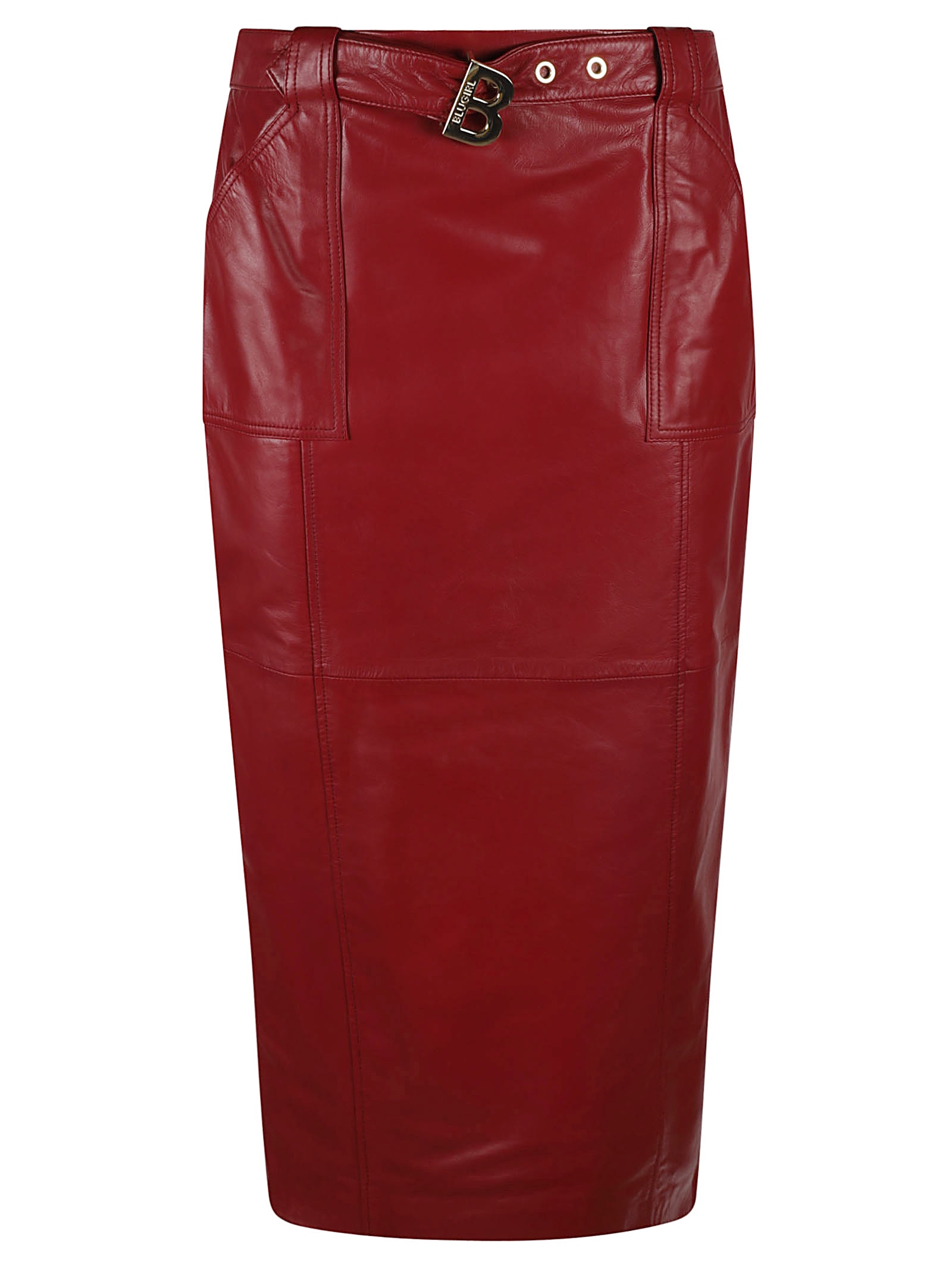 Blugirl Belted Skirt In Cherry