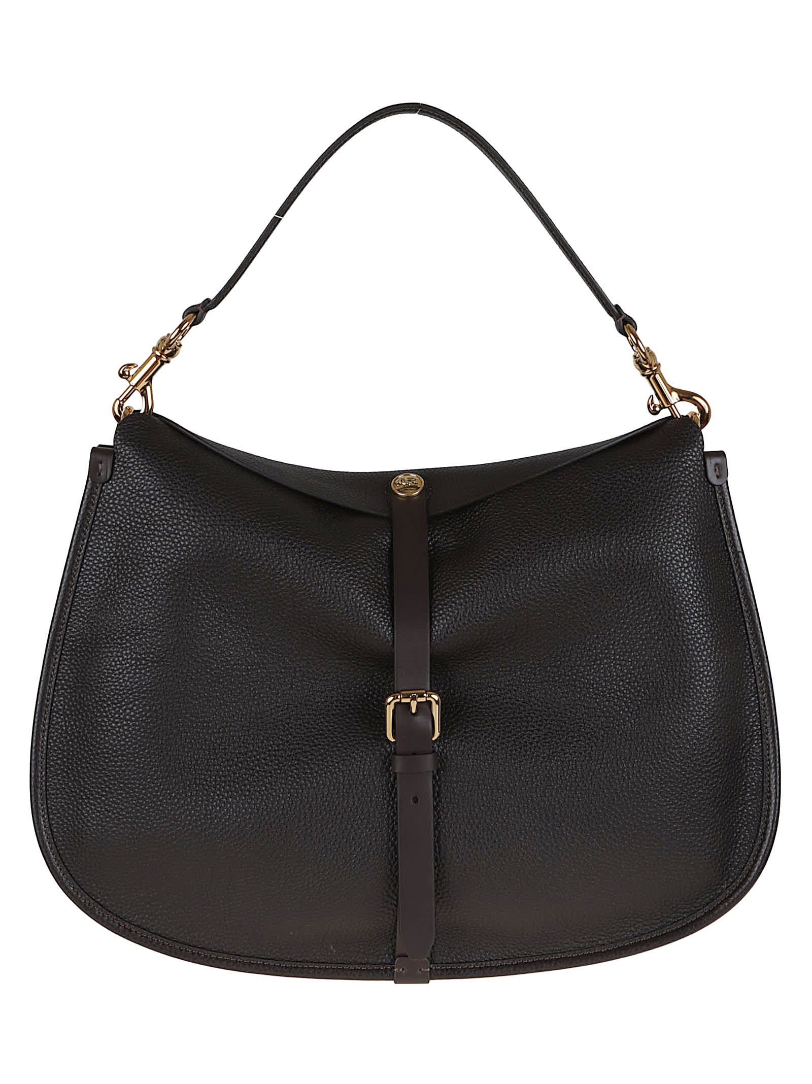 Etro Crossbody Pony Xl Tumbled Leather In Black