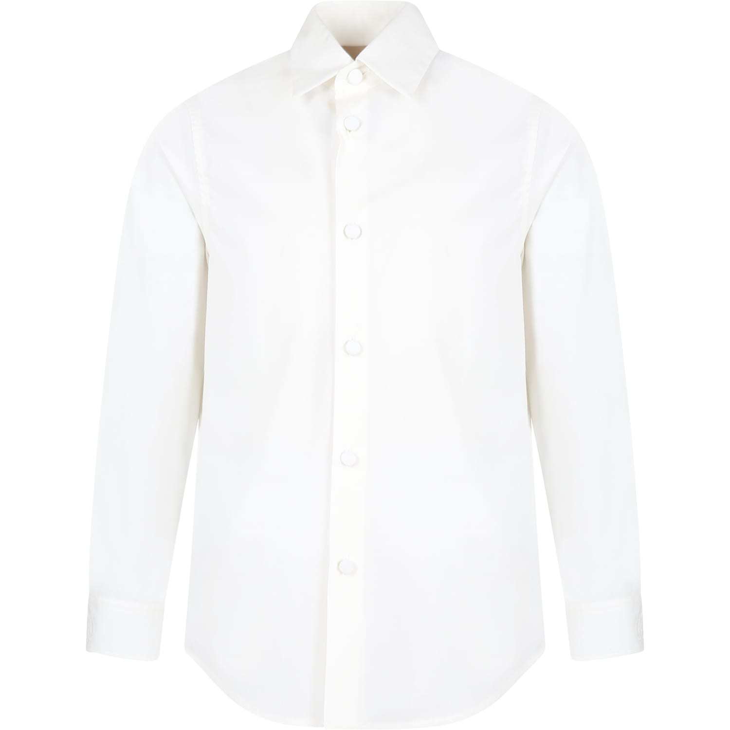 Shop Gucci White Shirt For Boy With Gg Cross