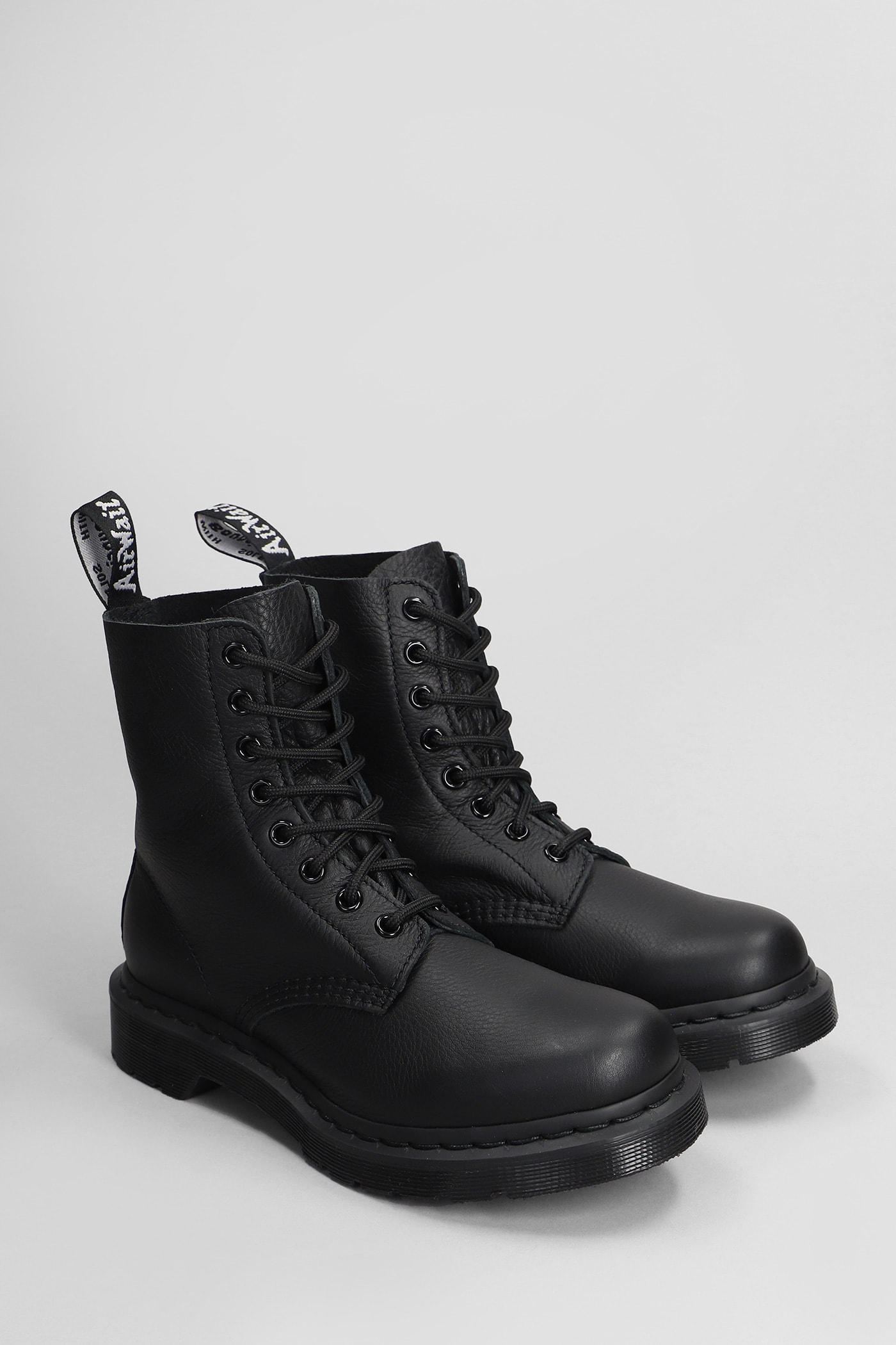 Shop Dr. Martens' 1460 Pascal Mono Combat Boots In Black Leather