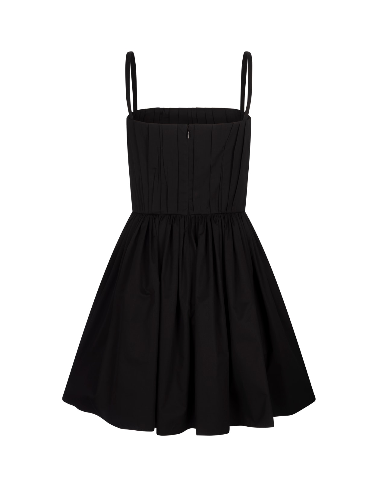 Shop Alexander Mcqueen Curled Mini Dress In Black