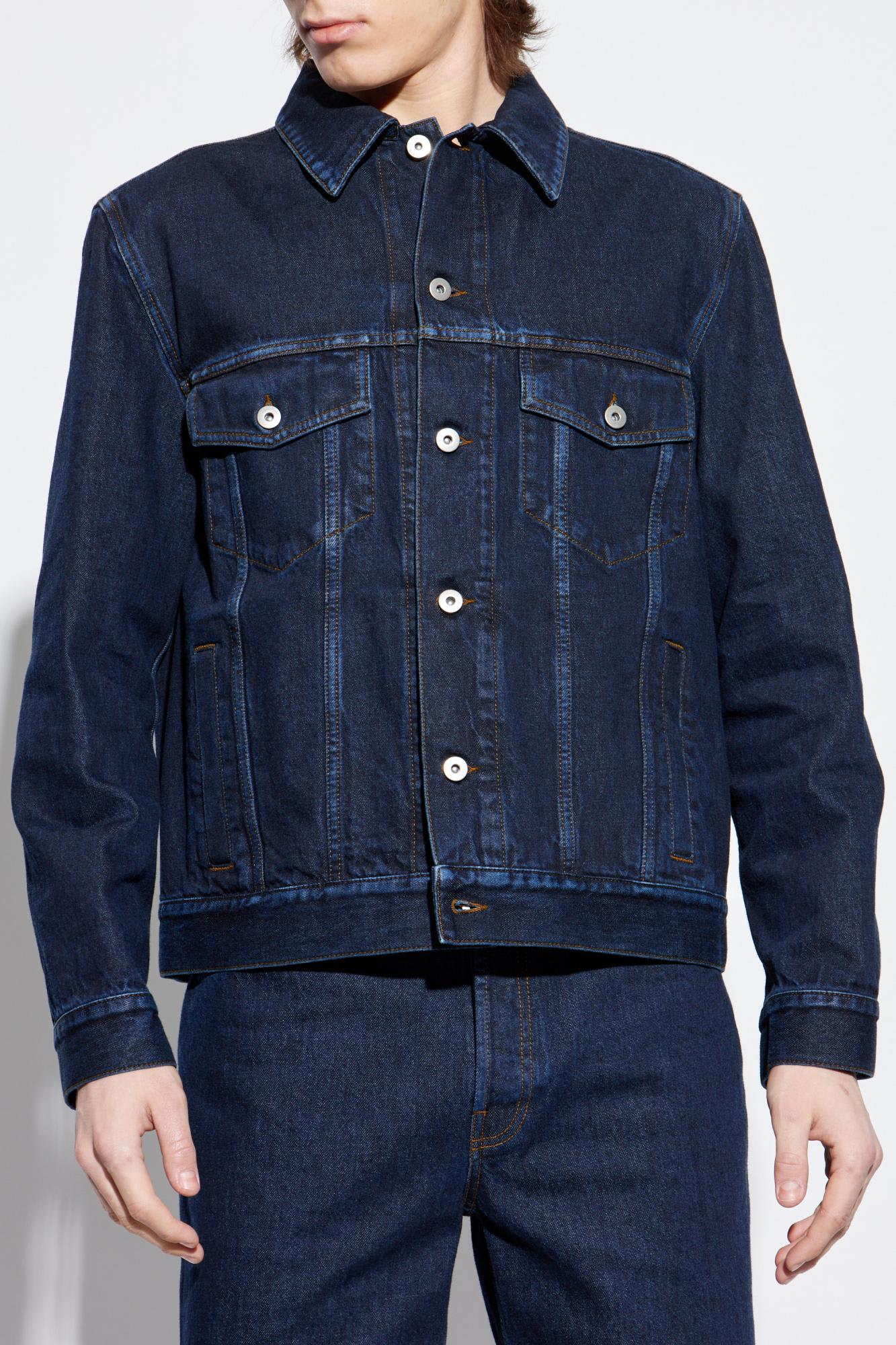 Burberry Indigo Blue Vintage-inspired Denim Jacket With Button Fastening In Blue