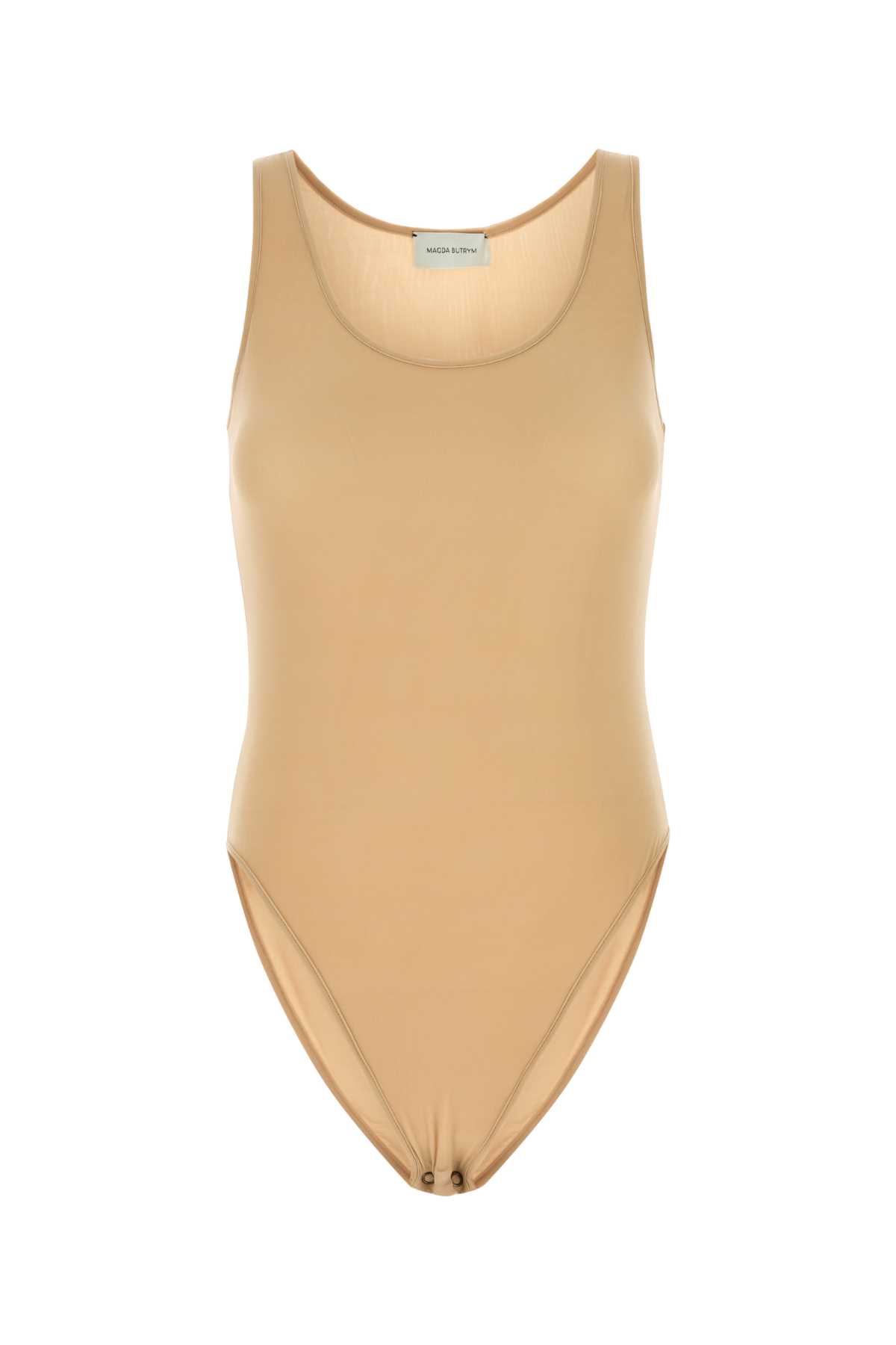 Beige Stretch Cupro Bodysuit