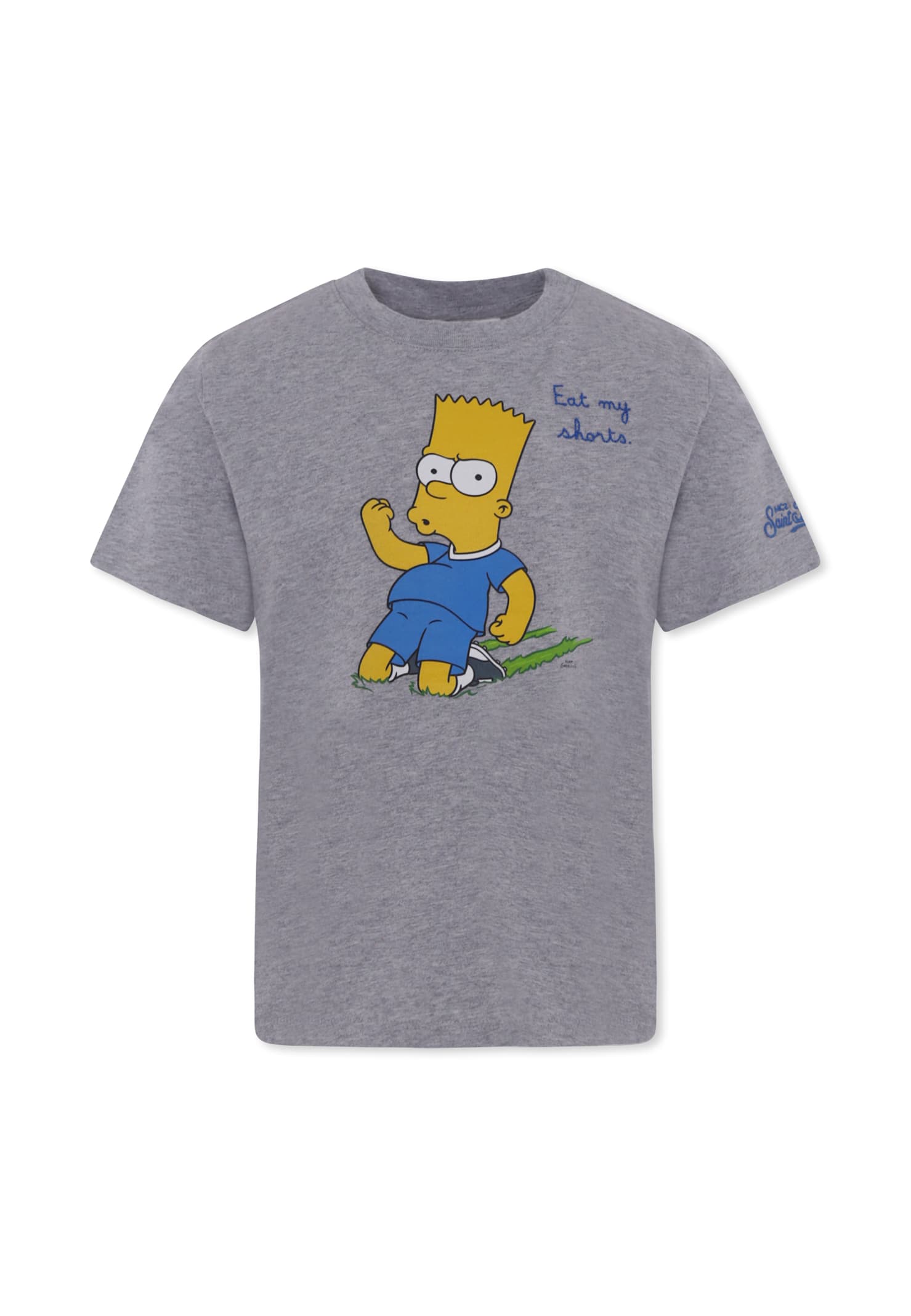 Shop Mc2 Saint Barth Grey T-shirt For Boy With Bart